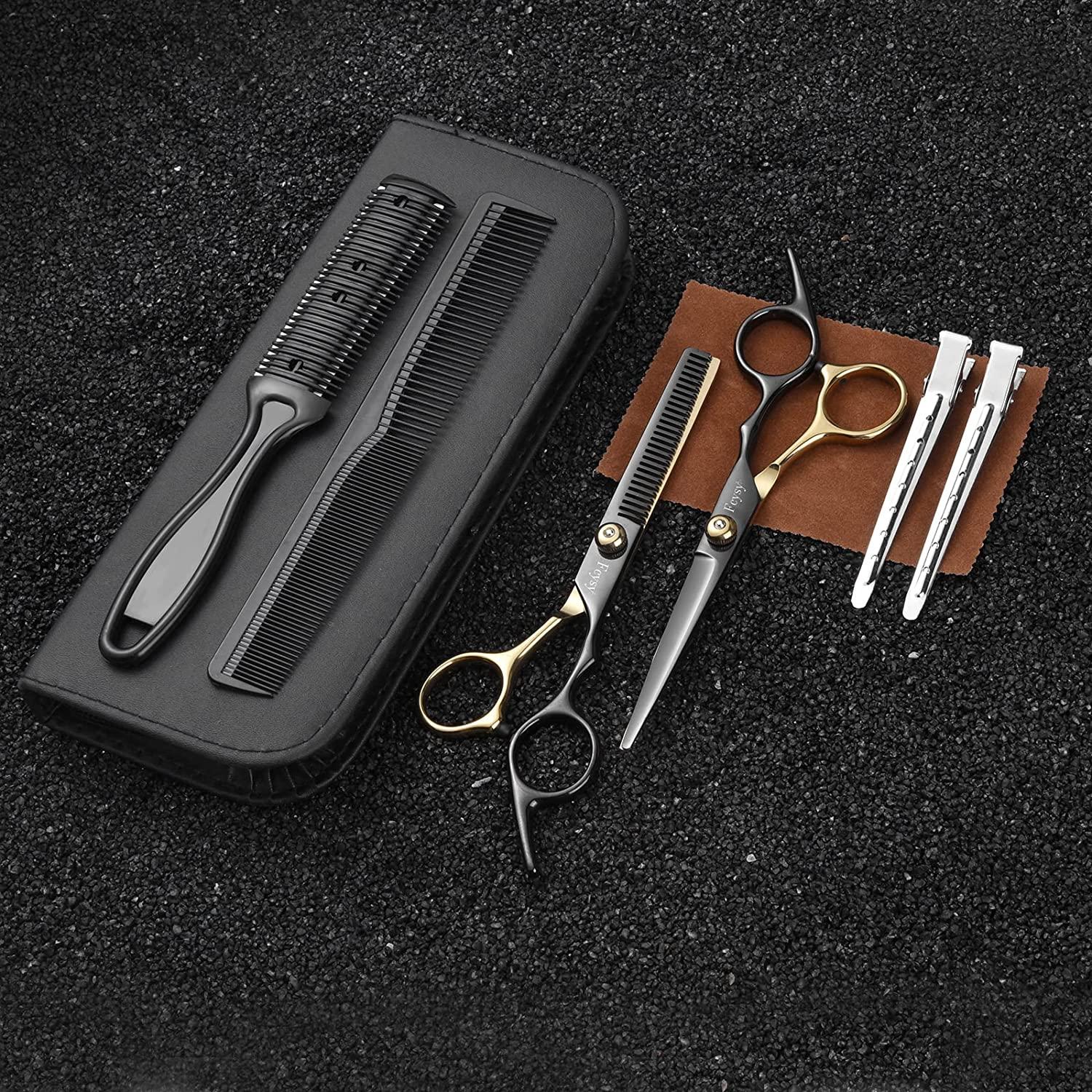 FCYSY Hair Cutting Scissors Kit Professional Barber Shears Set for
