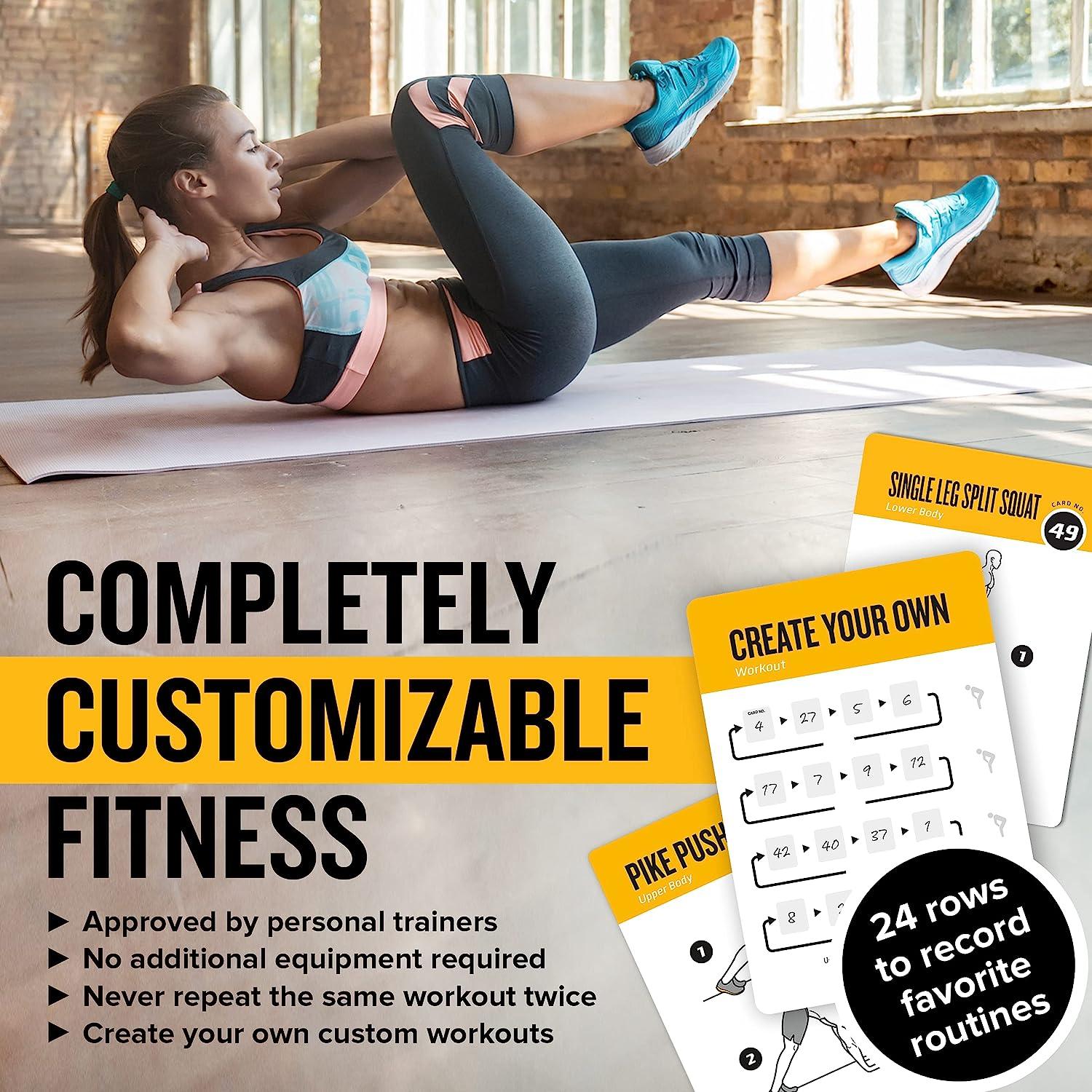 NewMe FitnessÂ Workout Cards - Instructional Fitness Deck For Women Men Beginner Fitness Guide To Training Exercises At Home Or Gym Bodyweight Vol 1