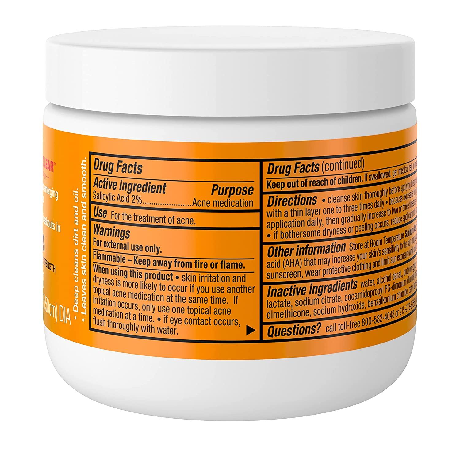 Neutrogena Rapid Clear Maximum Strength Acne Face Pads with 2