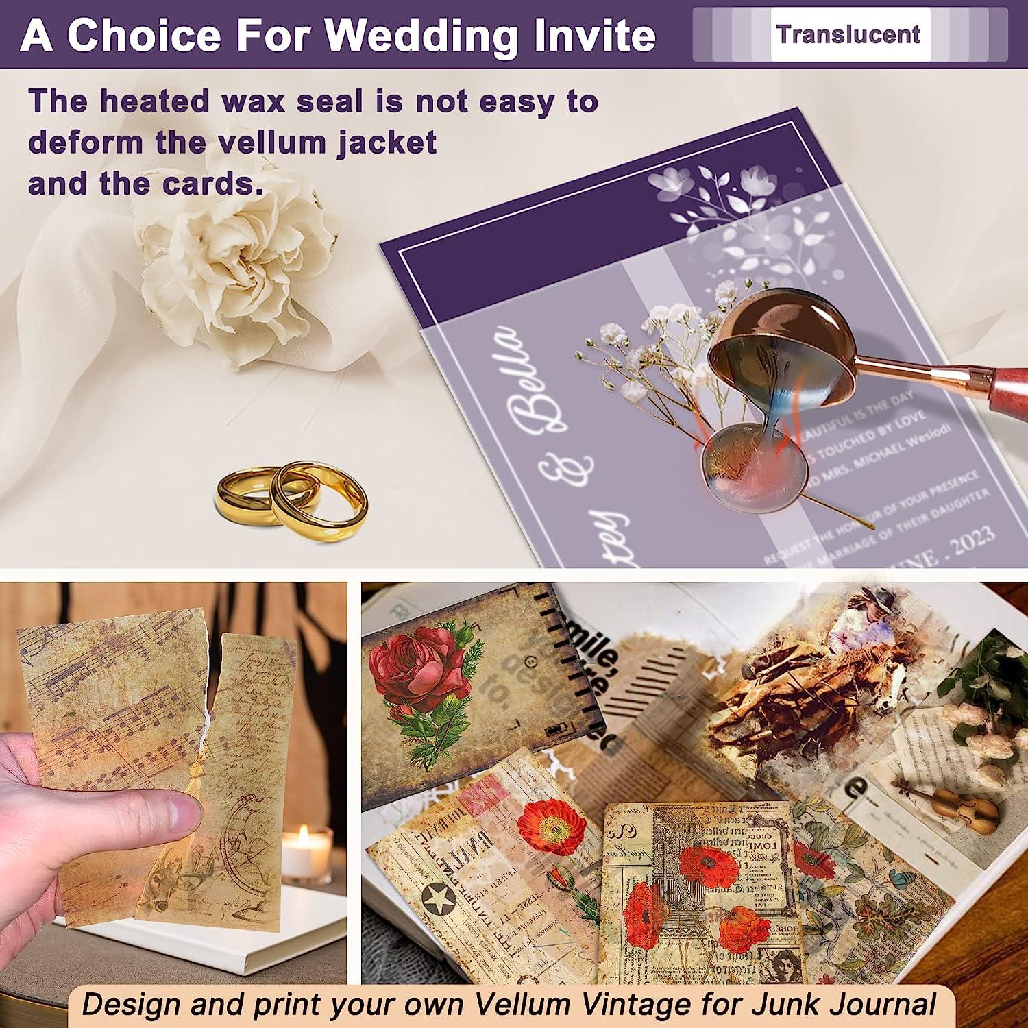 Thick Translucent Vellum Paper Oplymio 42 Sheets 167GSM Printable Tracing Vellum Paper for