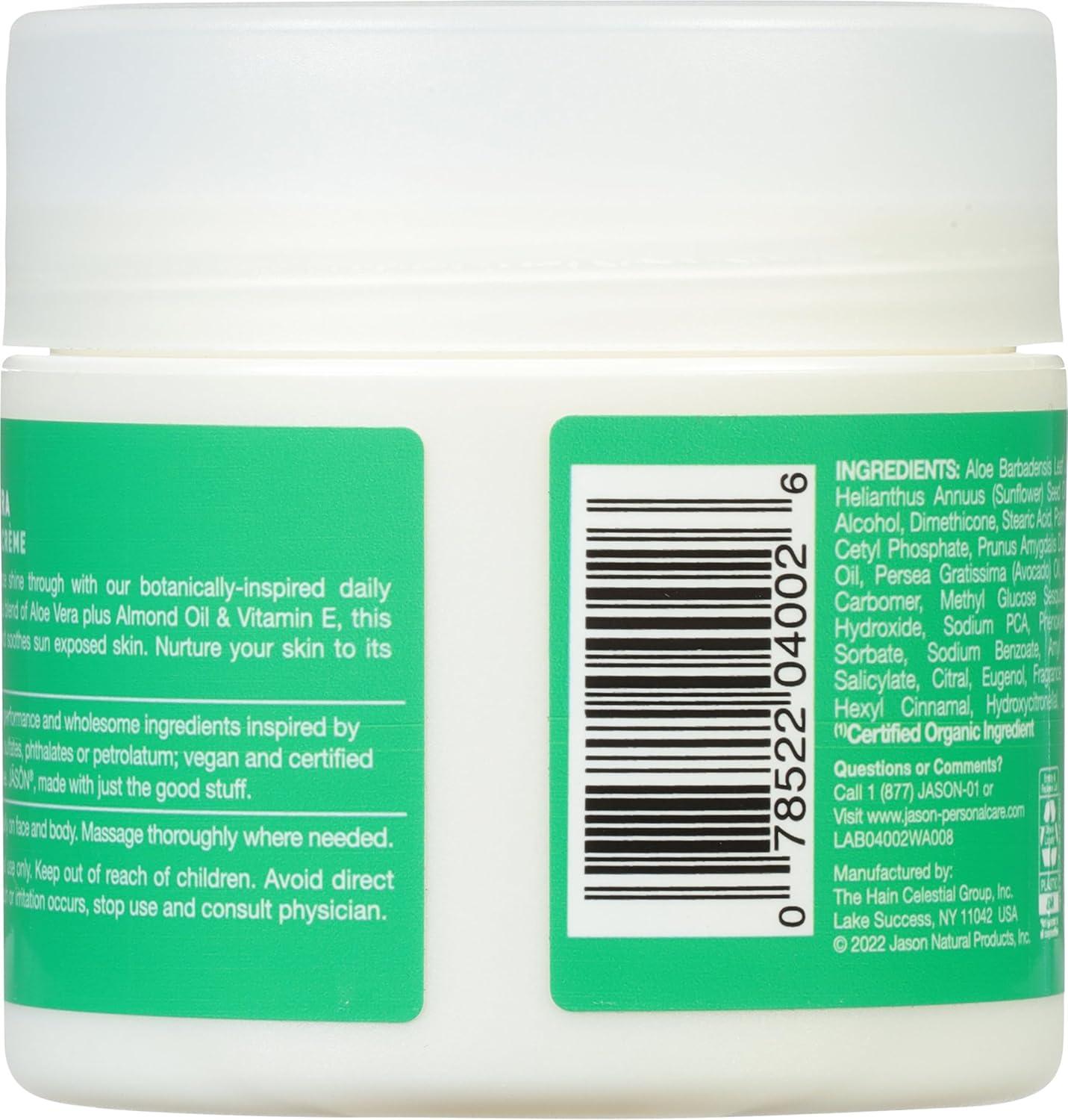 Jason Soothing Aloe Vera 89% Moisturizing Creme 4 oz - Hydrating Skin Care  (Pack of 1) | Buy Now with Express International Delivery | GoSupps.com