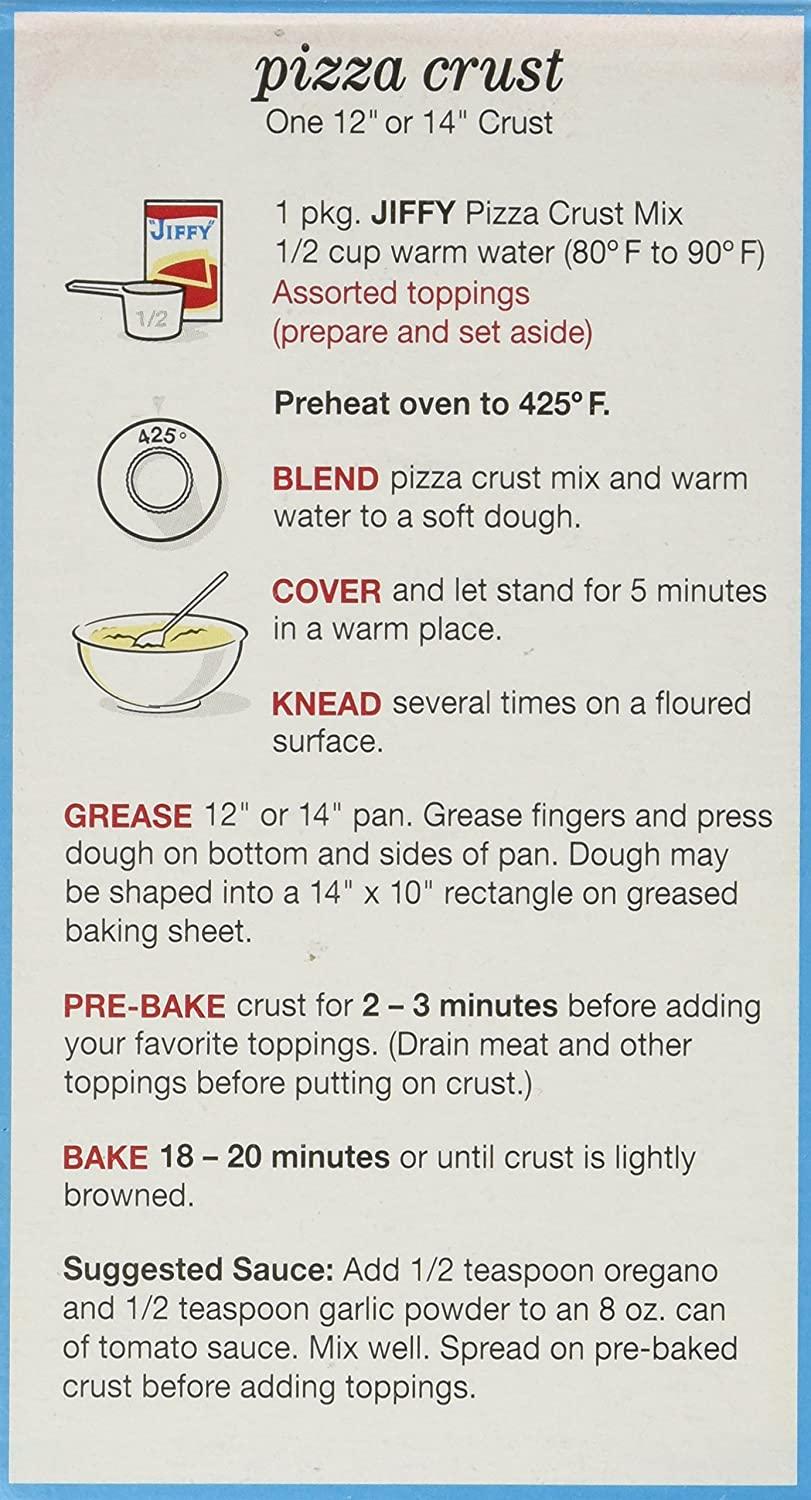 Jiffy Pizza Crust Mix, 6.5 Ounce (Pack of 6)