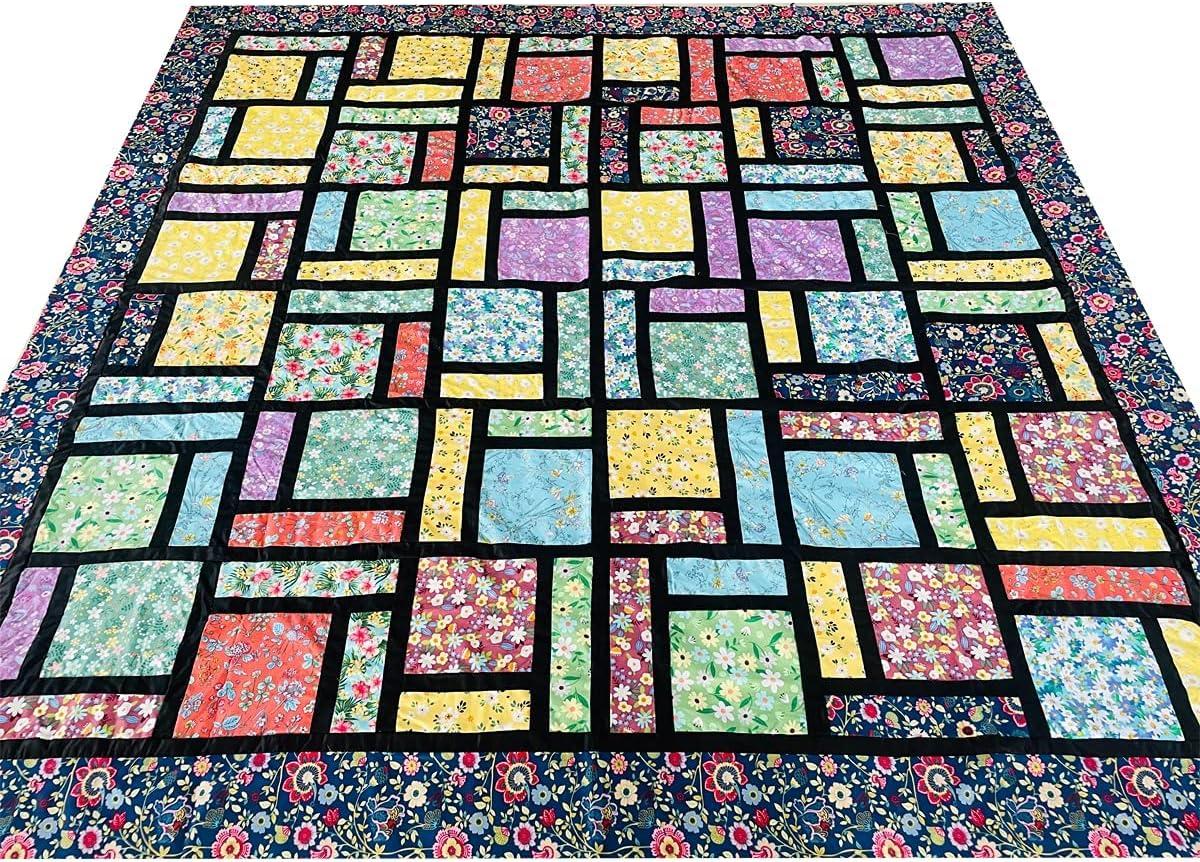 Newamishquilt 10 x 10 50 Pcs 100% Cotton Fabric Bundles for Quilting Sewing DIY & Quilt Beginners, Quilting Supplies Fabric Squares