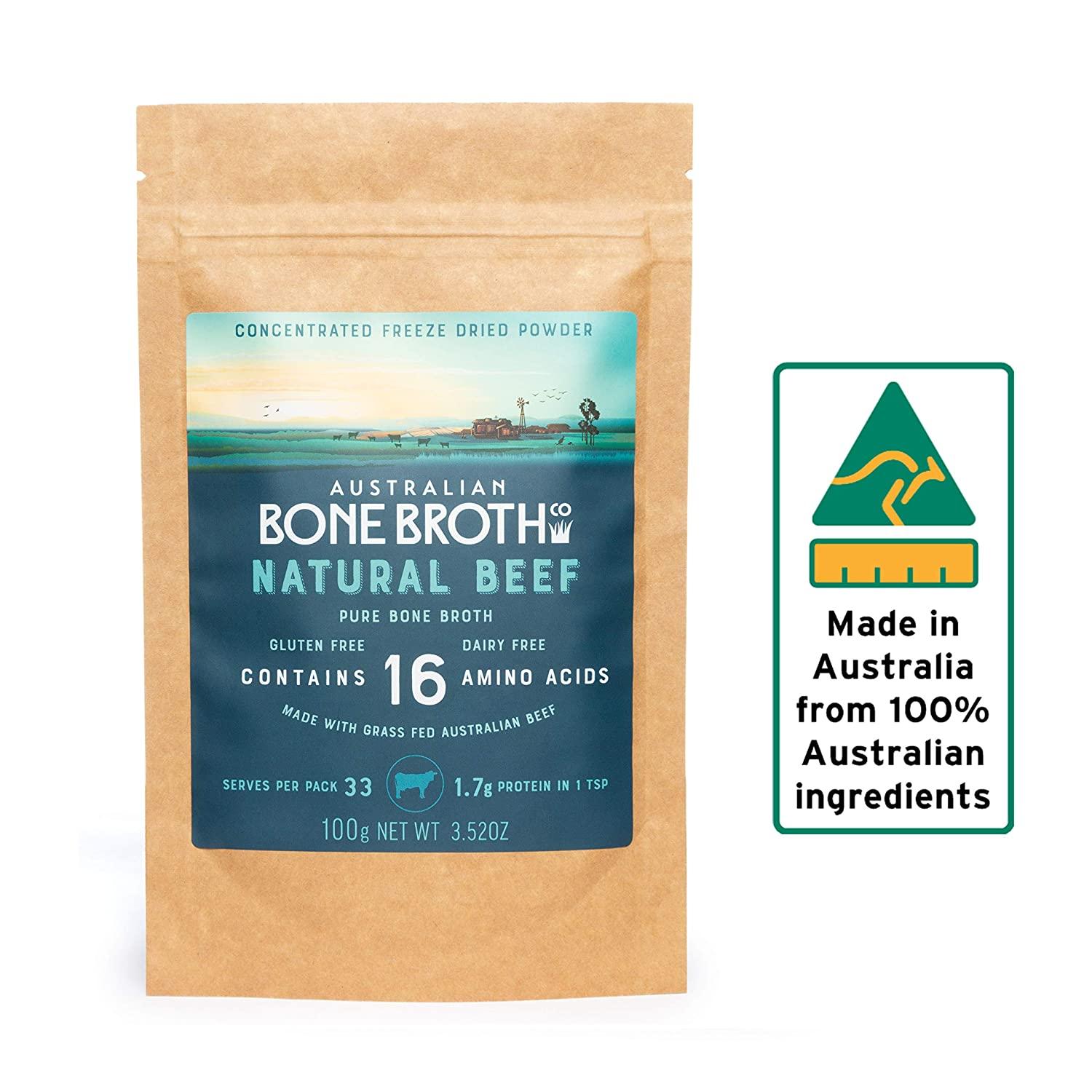 Australian Beef Bone Broth Concentrated Powder Natural Beef Gluten