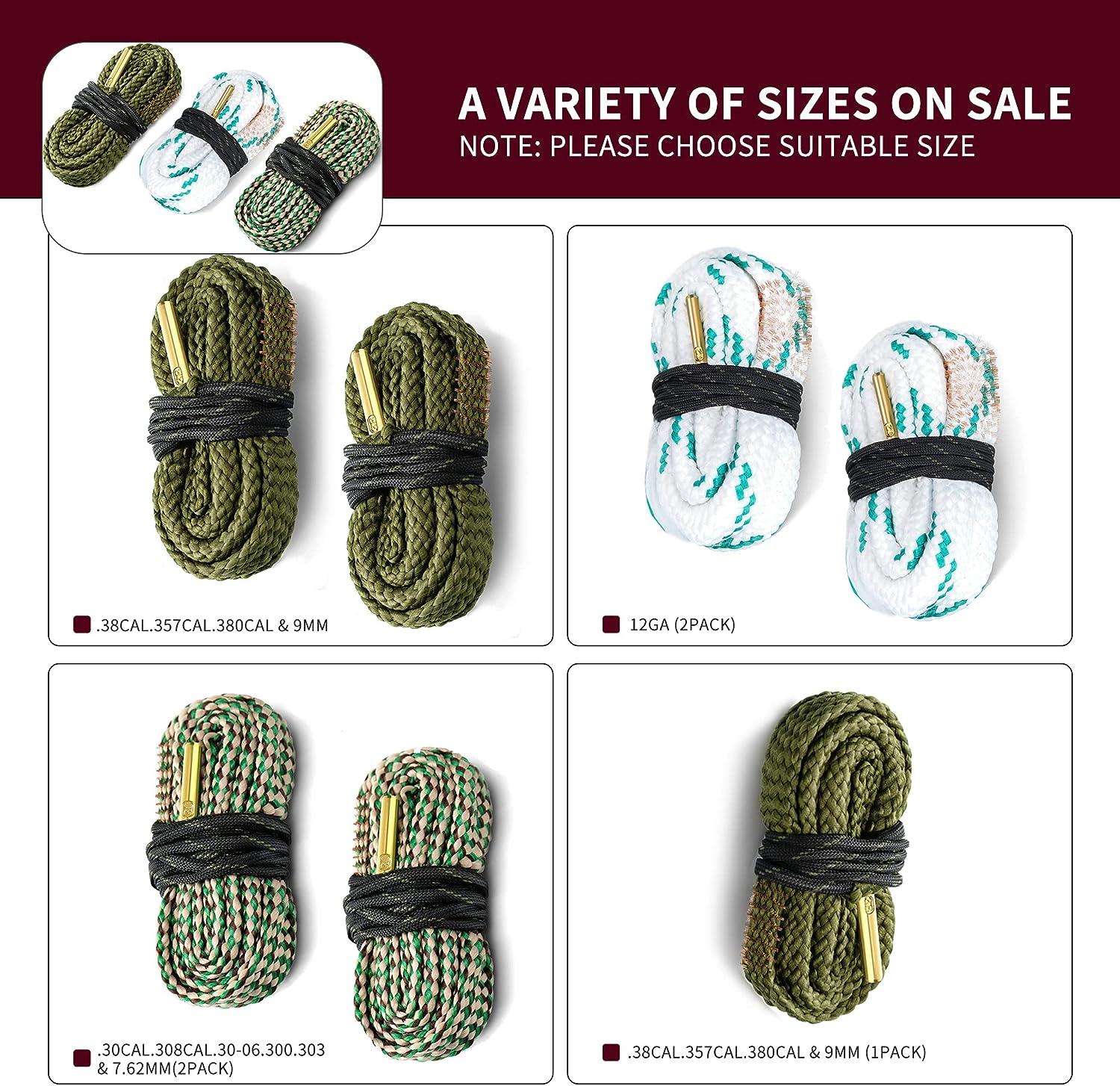 SABPACK Gun Snakes Cleaner Brass Rifle bore Snake Brushes for Pistol