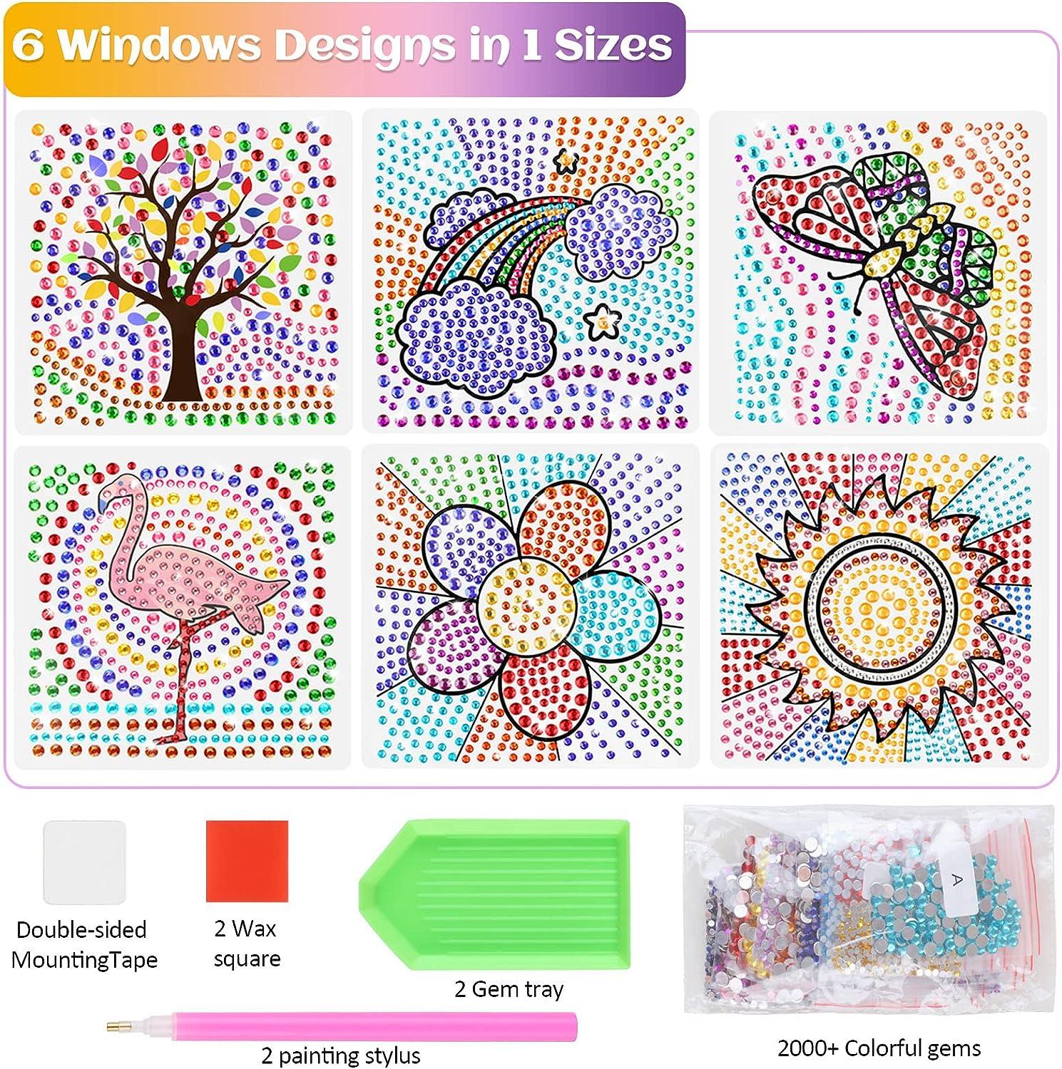 Arts and Crafts for Kids Ages 8-12 & 6-8 RTHPY Window Suncatcher Diamond Painting  Kits by Numbers for Girl Ages 7 9 11 Year Old Gem Art for Kids Ages 9-12  Birthday Gift Idea for Teens (Nature)