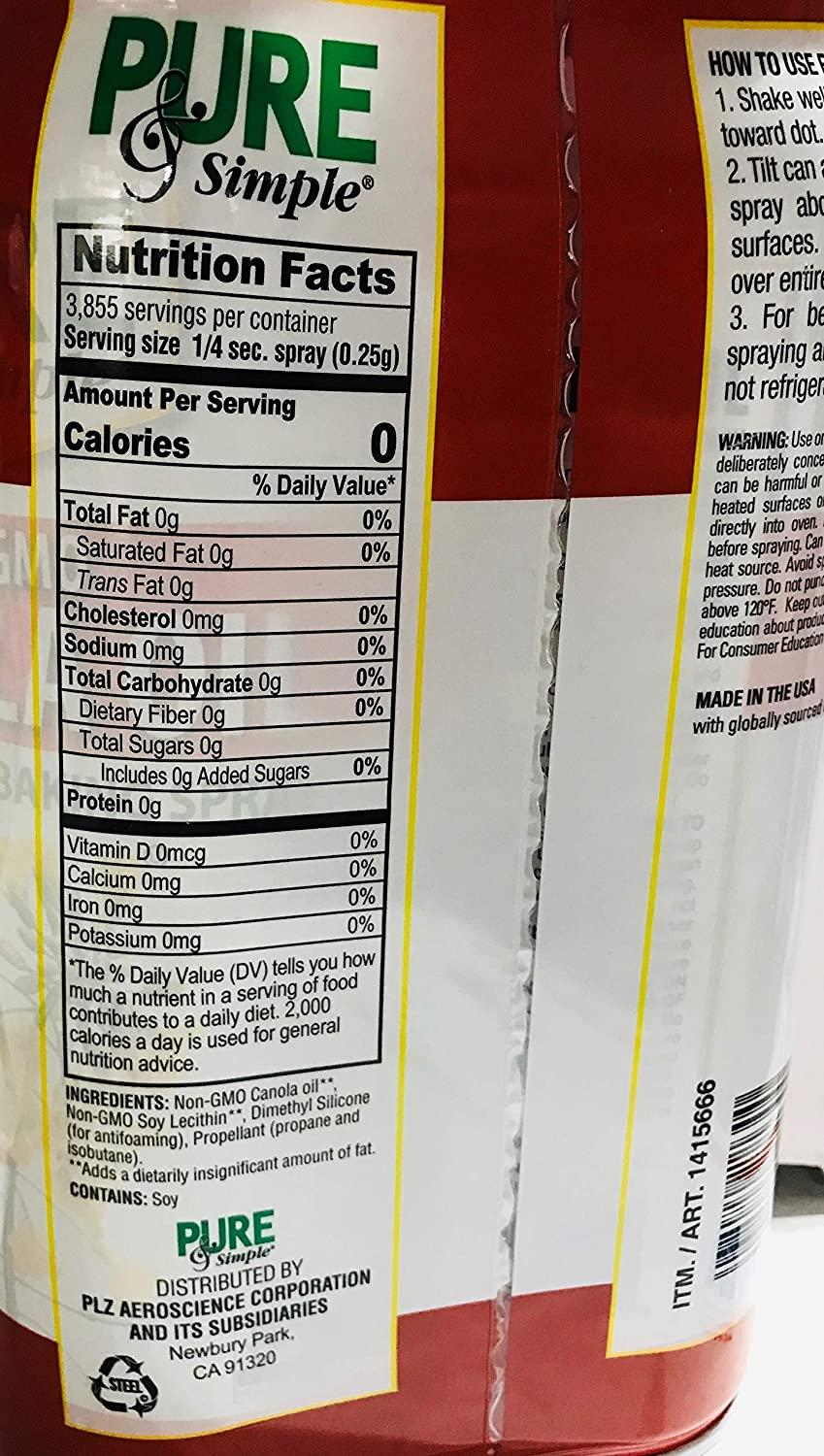 Non GMO Canola Oil Spray for Cooking and Baking