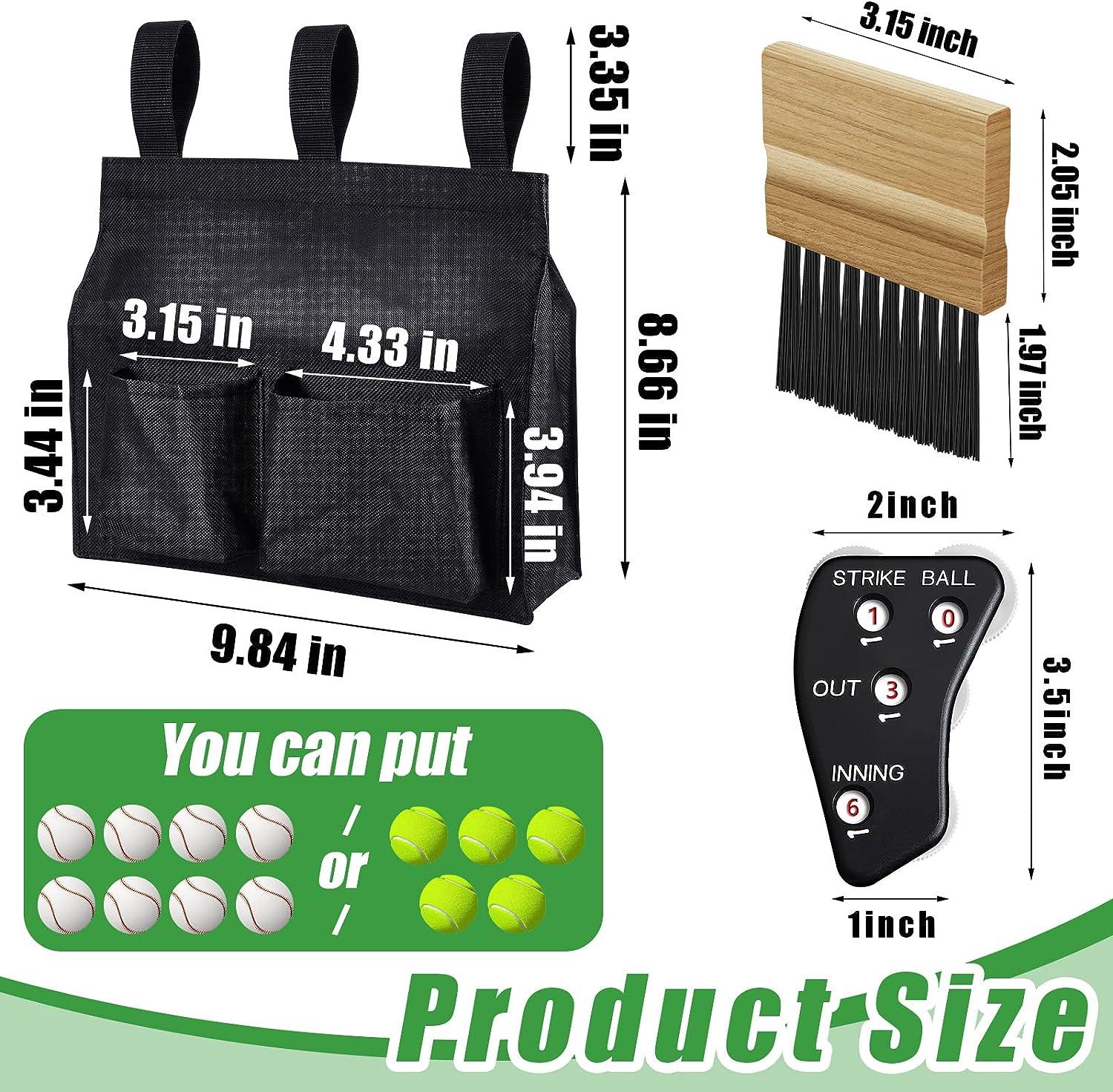 Dunzy 3 Pcs Umpire Gear Set Includes Baseball Umpire Brush, Black