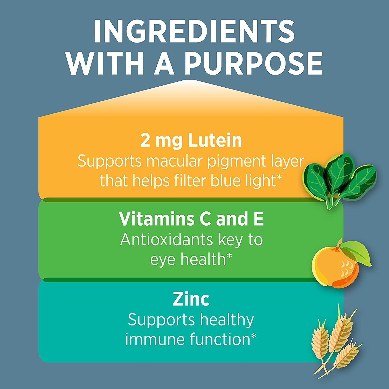 Bausch + Lomb Ocuvite Vitamin & Mineral Supplement Tablets with Lutein