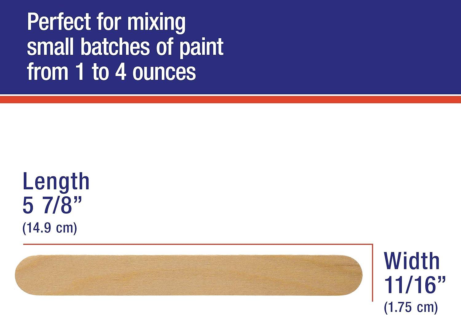 TCP Global Wood Paint Mixing Sticks 50 Pack Automotive Crafts Airbrush Art