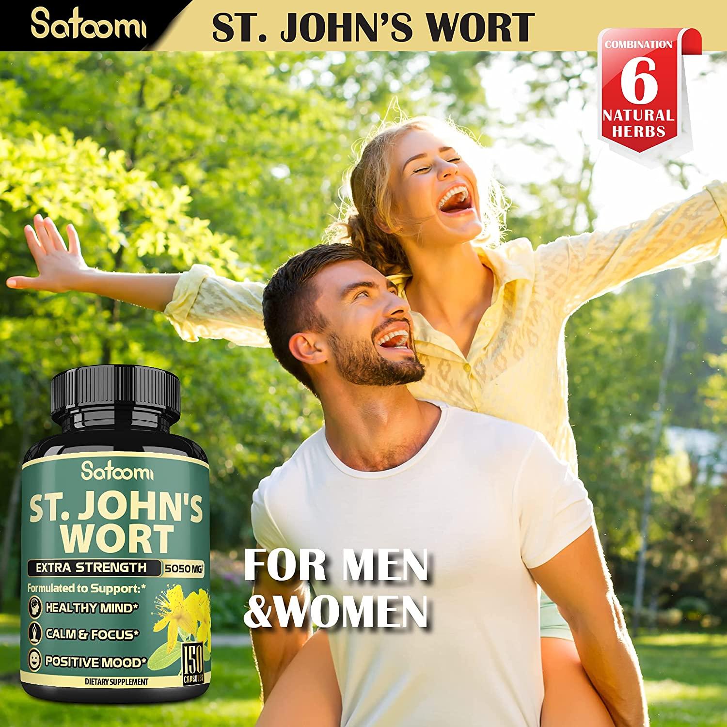 St. John's Wort Extract Capsules 5Month Supply 5050mg Herbal