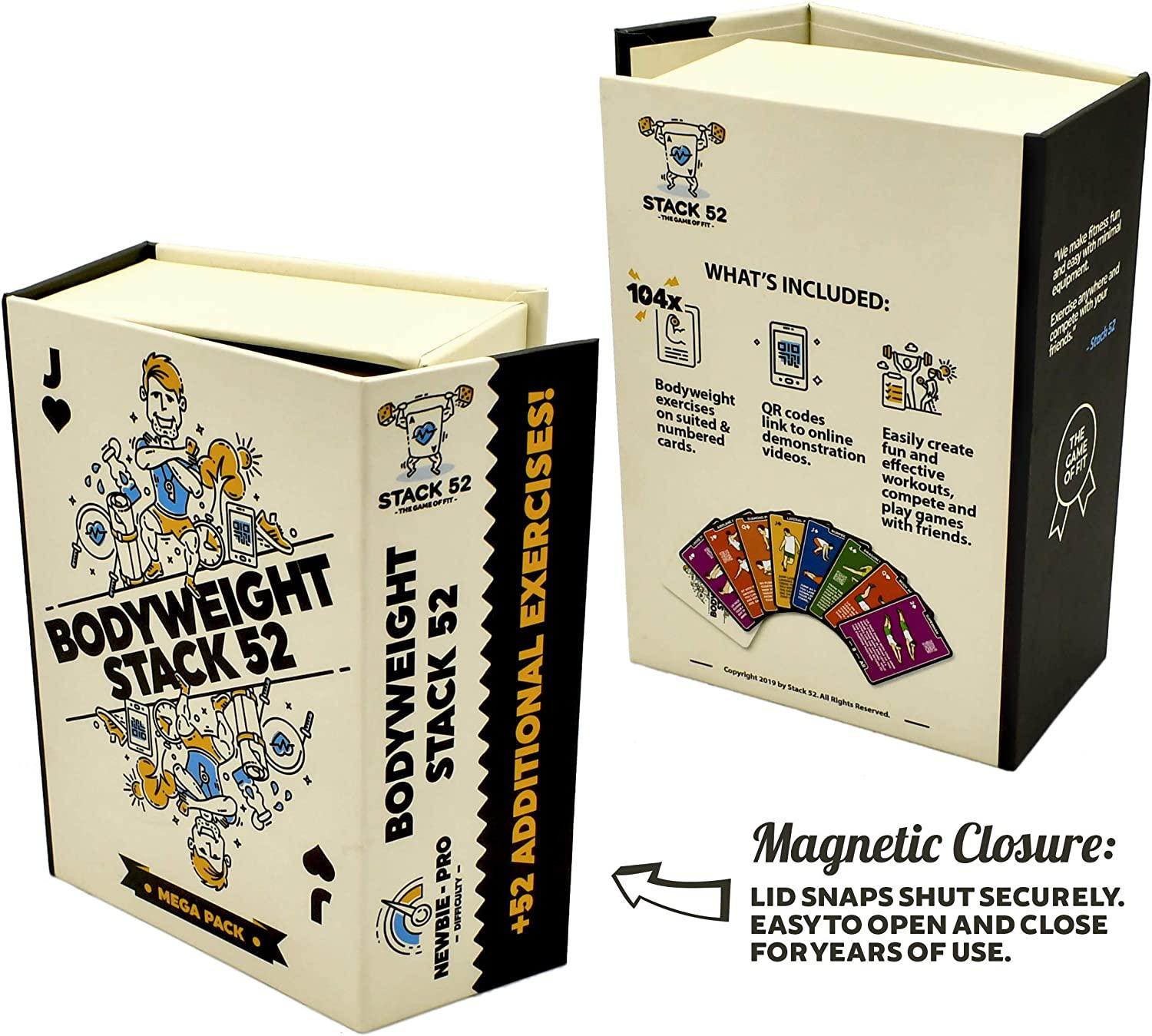 Stack 52 Bodyweight Exercise Cards: Workout Playing Card Game. Designed by  a Military Fitness Expert. Video Instructions Included. No Equipment  Needed. Burn Fat Build Muscle. Bodyweight Mega Pack