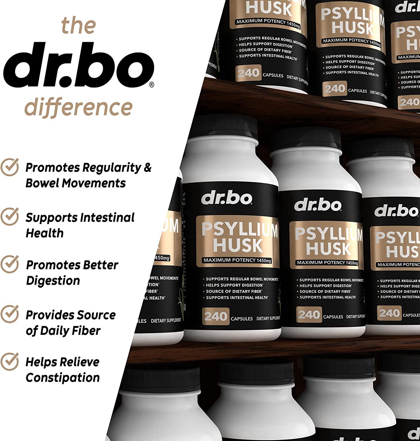 Psyllium Husk Capsule Fiber Supplement Natural Powder Capsules for