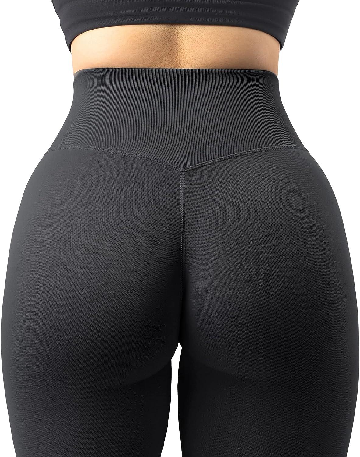 MOOSLOVER Seamless High Waist Butt Lifting Yoga Pants in Black