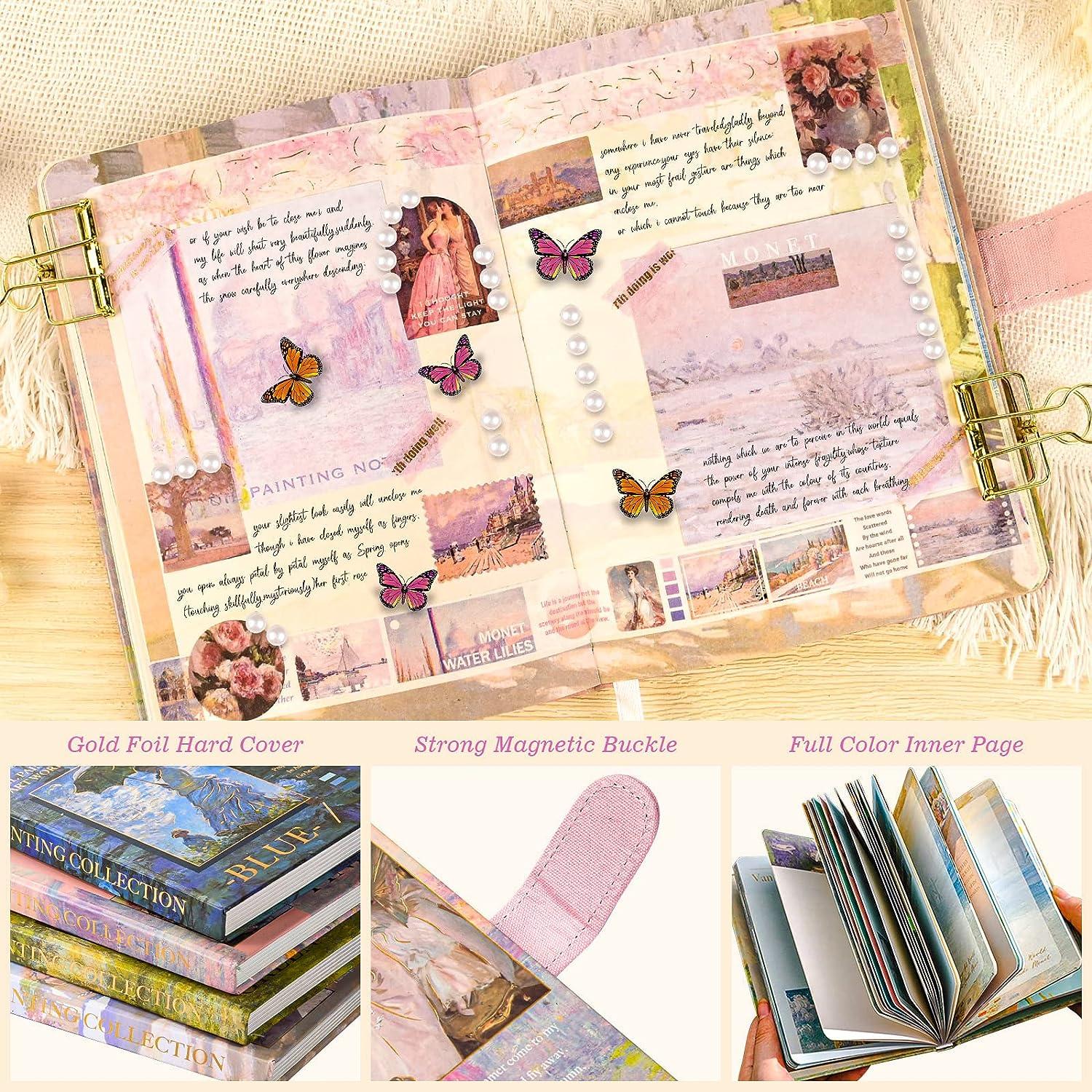Vintage Scrapbooking Supplies Kit Birthday Craft Gift with Journaling  Supplies Aesthetic Scrapbook Set for Kid Adult Teens Girl