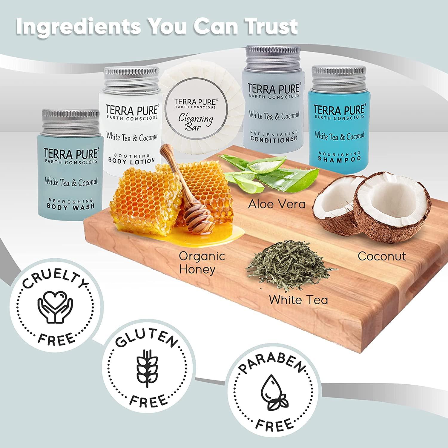 Terra Pure White Tea and Coconut Hotel Toiletries Bulk Set