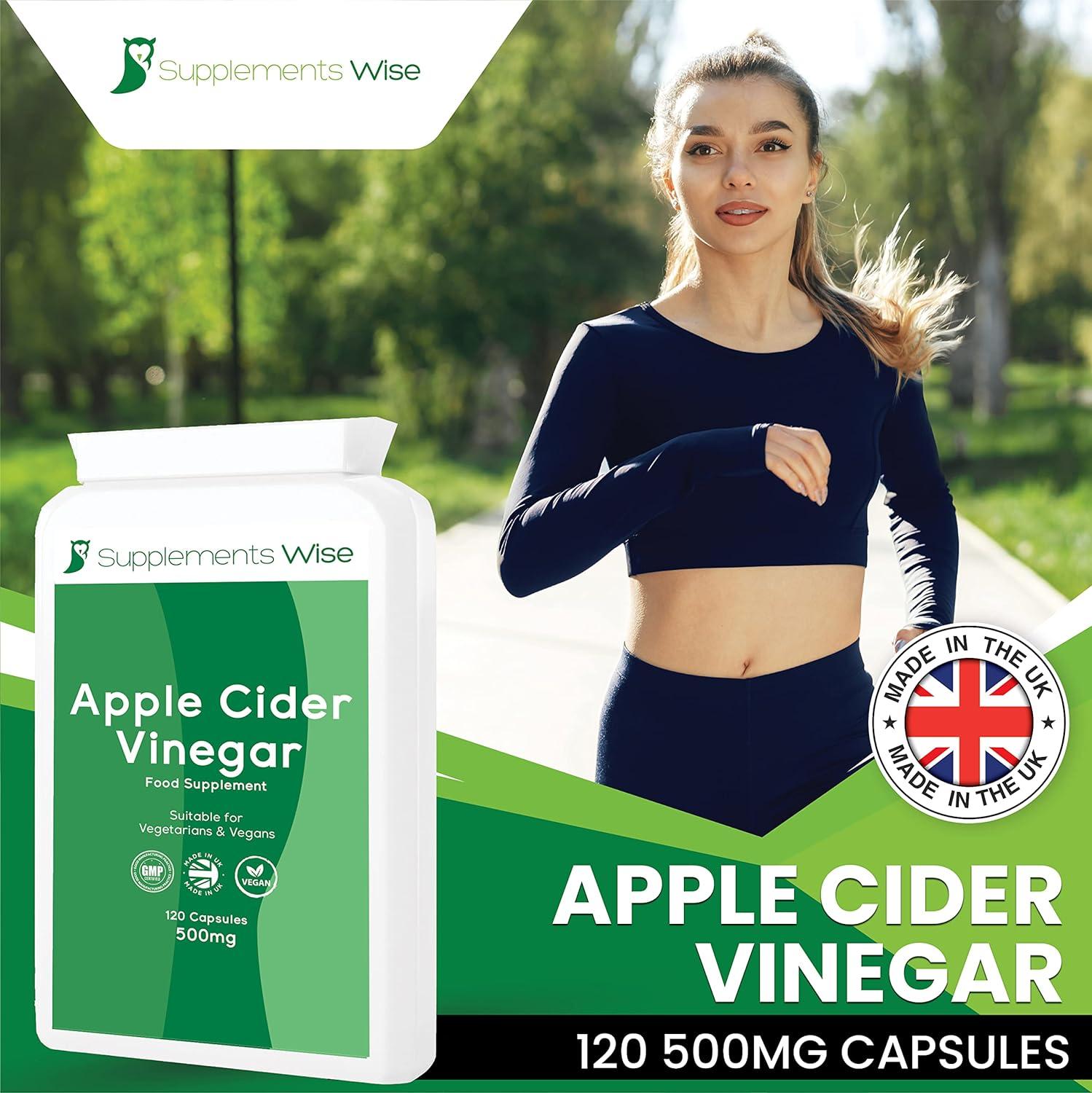 Apple Cider Vinegar Capsules High Strength ACV 120 x 500mg