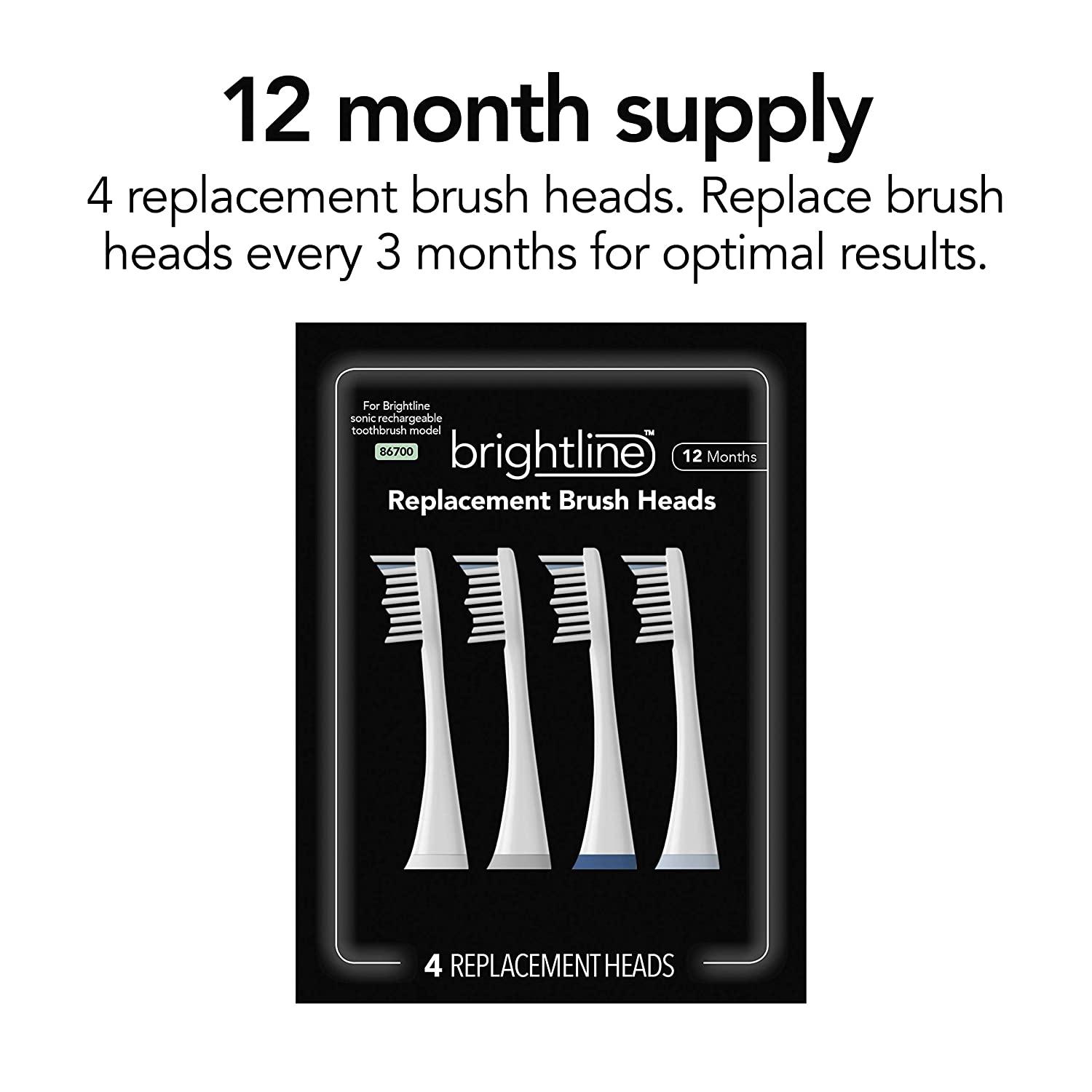 Brightline 86750 Replacement Brush Heads for 86700 Sonic Toothbrush 4
