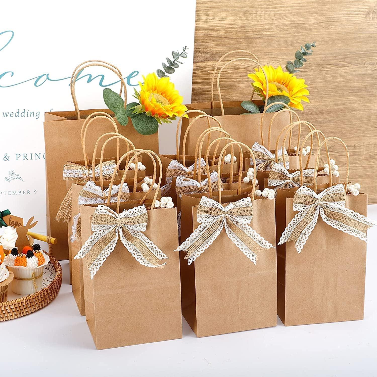 PAICUIKE 130pcs Paper Bags With Handles Assorted Sizes Kraft Gift Bags Bulk - Brown - View #9