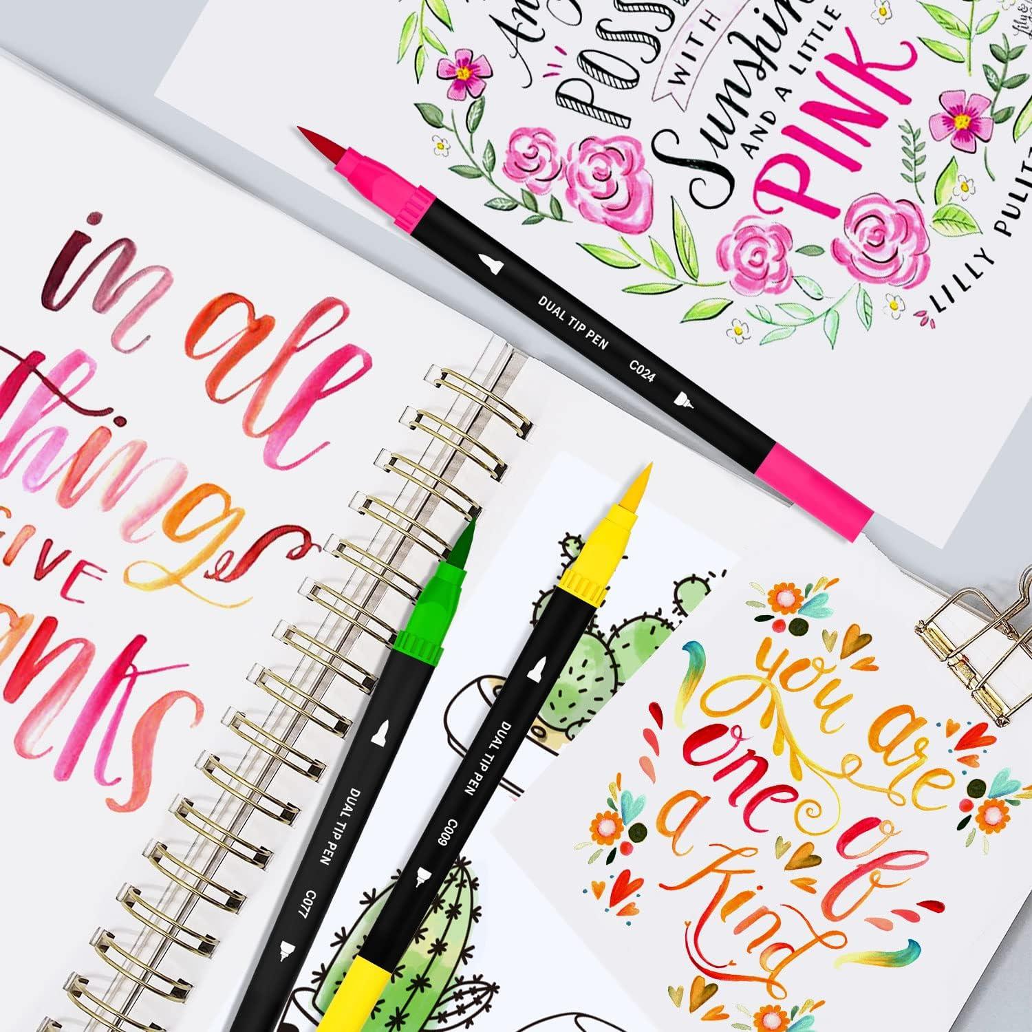 Sunacme 110 Dual Brush Markers Pen Set with Premium Case Artist