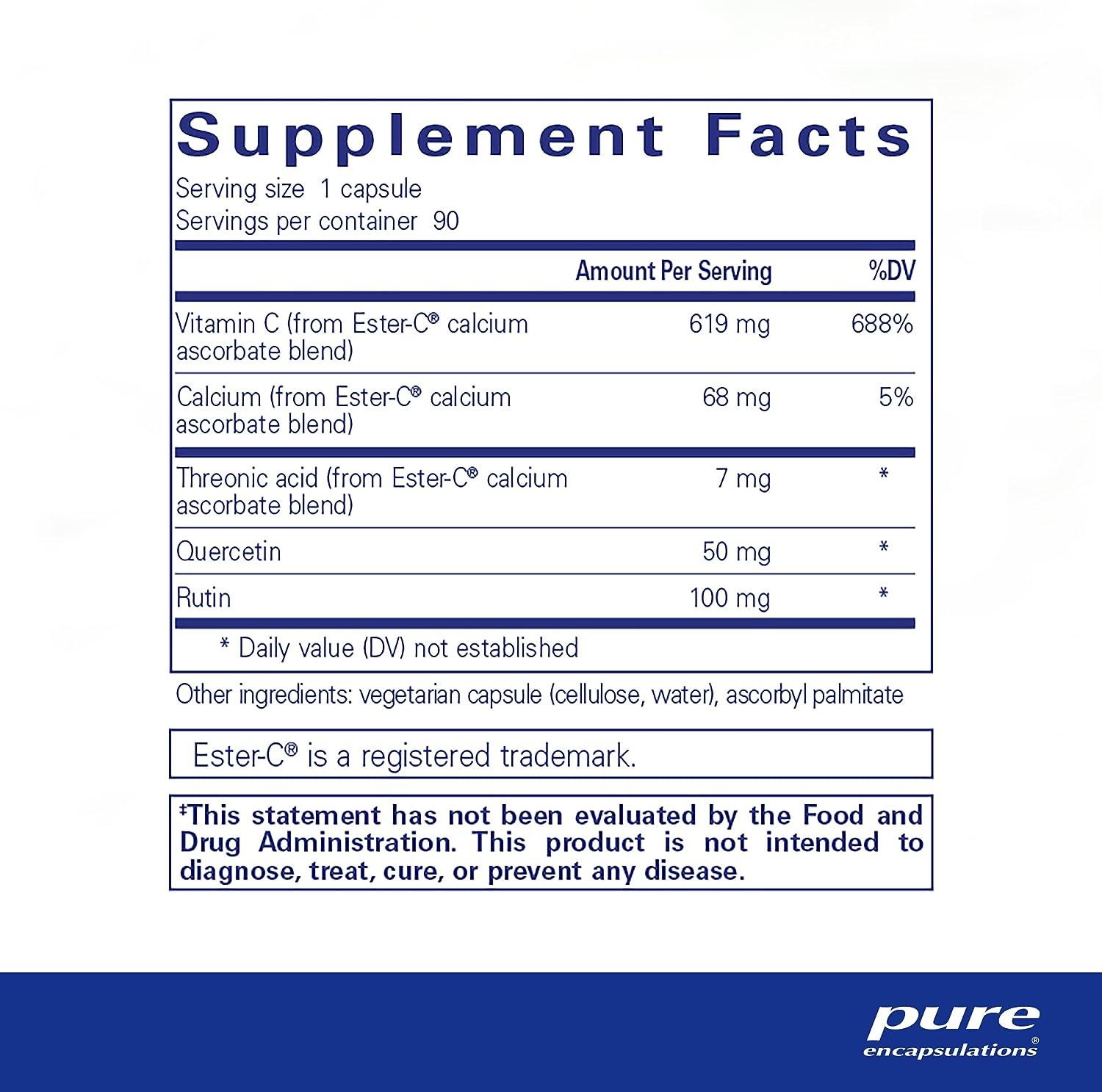 Pure Encapsulations EsterC & Flavonoids Antioxidant Vitamin C