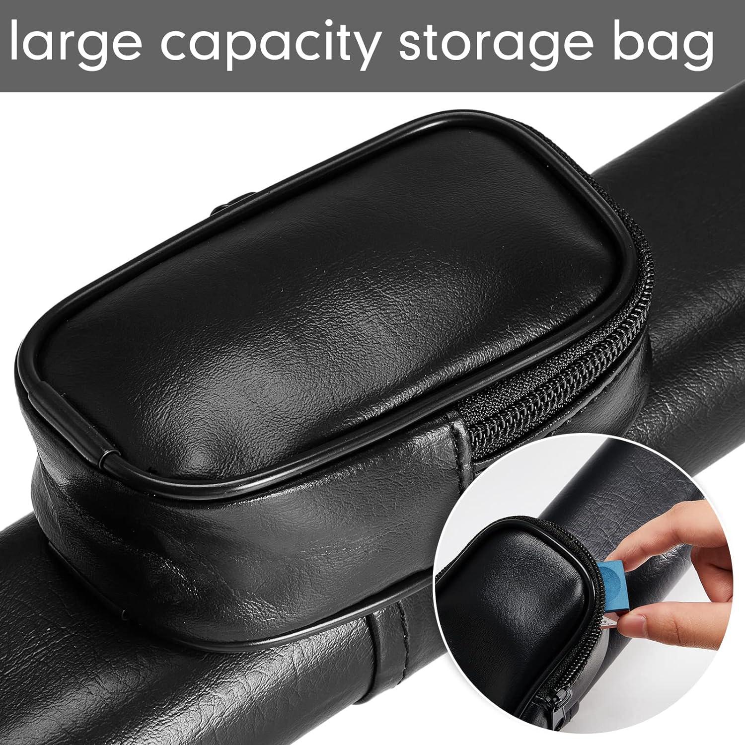 Alomejor Billiard Cue Bag Nylon Portable Pool Cue Case Carrying Bag Snooker Sticks Lightweight Portable Soft Billiard Bag For 1/2 3/4 Snooker Billiard Stick Rod (3/4