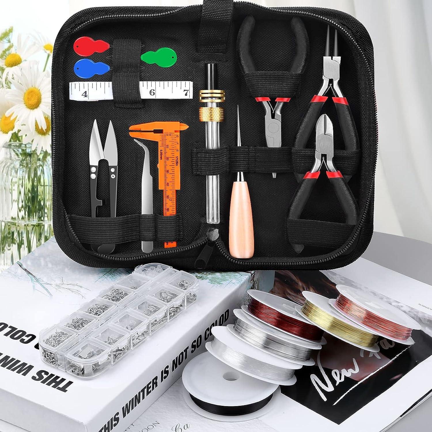 Complete Jewelry Making Kit With Carver The Wire Wrapping, Beading Tools,  Hands Findings, And Pendants From Eujjt, $62.73