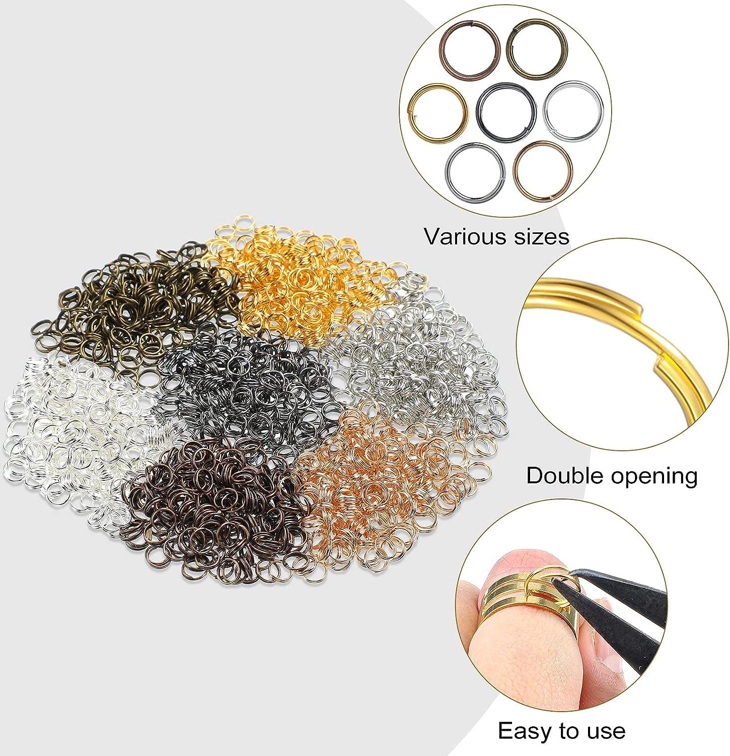 200Pcs 5-10mm Stainless Steel Round Split Rings Small Double Ring Jewelry  Making