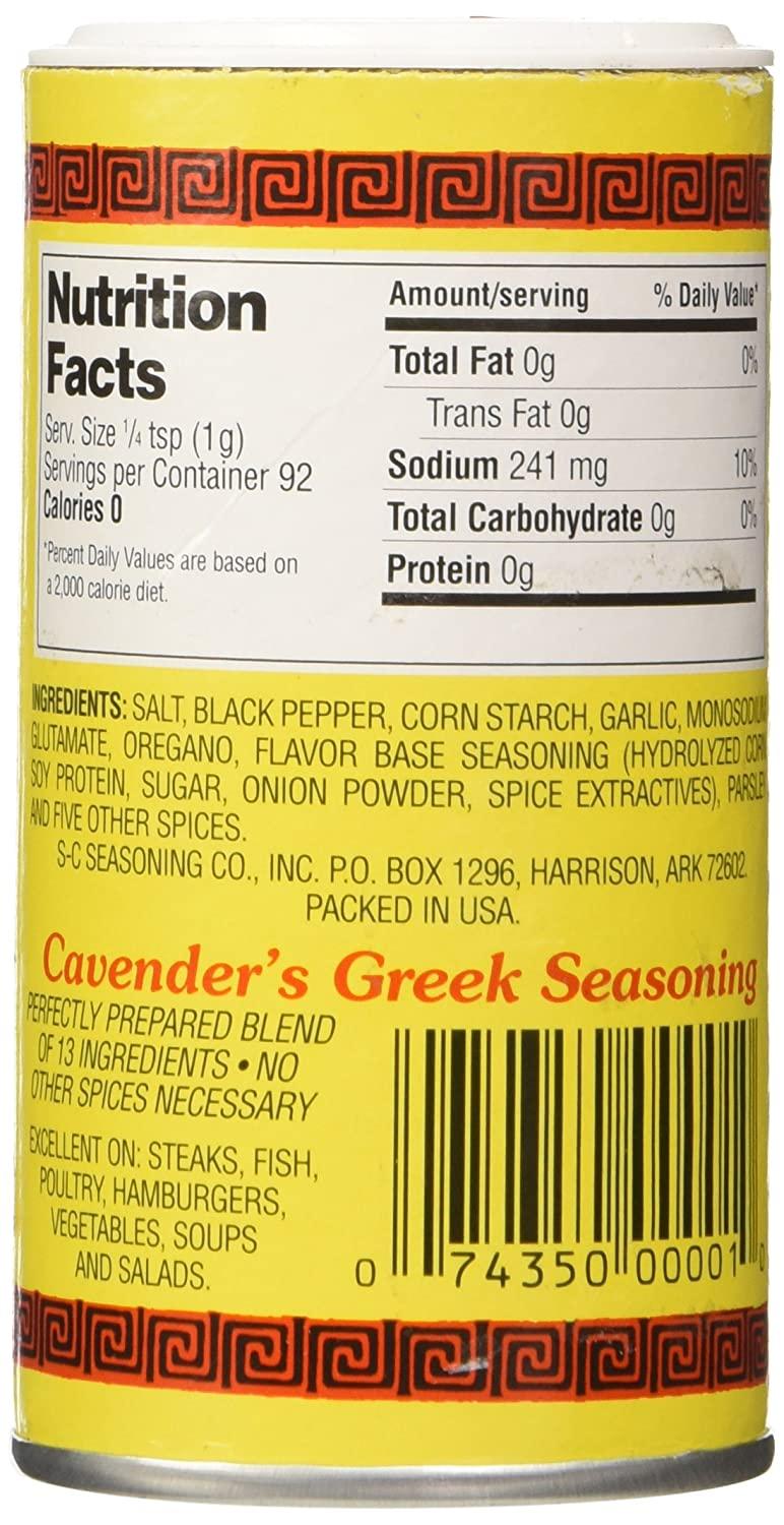 Cavender's Seasoning, Greek, All Purpose - 3.25 oz