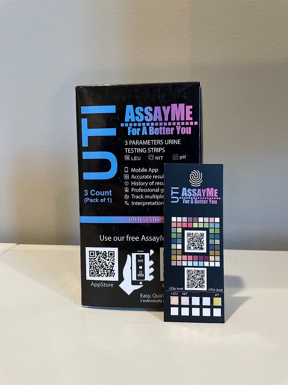 AssayMe UTI Urine Test Strips with Free App Urinalysis Test Strips