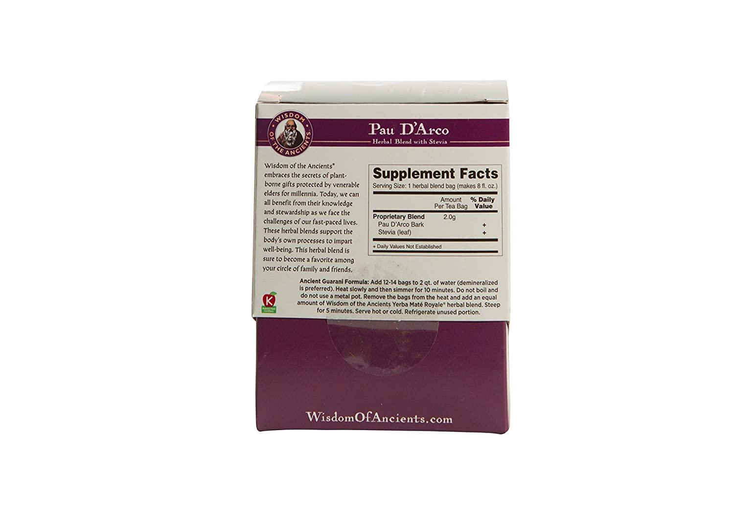 Wisdom of the Ancients Pau D'Arco Tea Bags - 1.1 oz | Natural Herbal