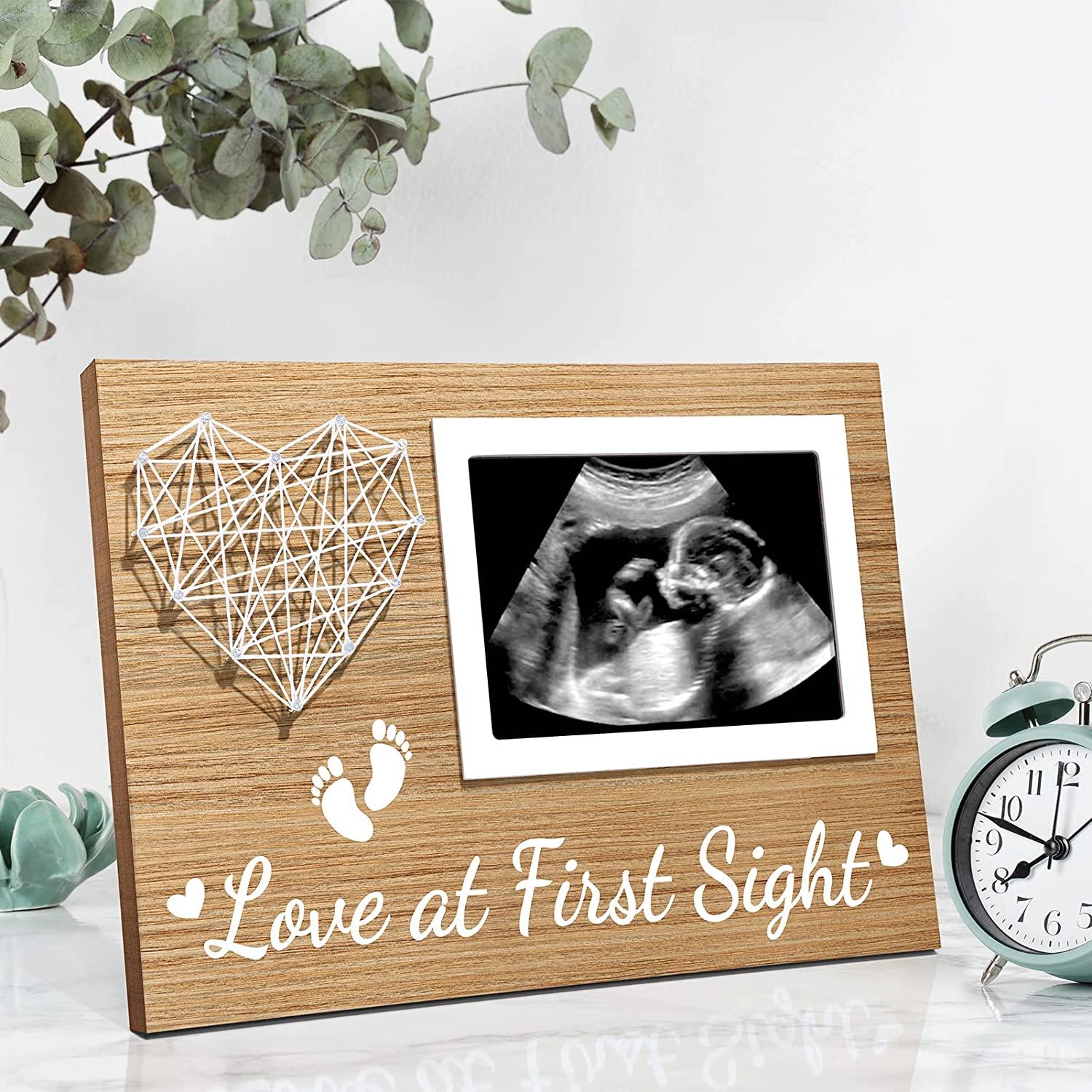 thumbnail interactive-video image 1 of Baby Ultrasound Picture Frame - Sonogram Keepsake For Pregnancy Announcement, Gender Reveal, Nursery 1 of 6