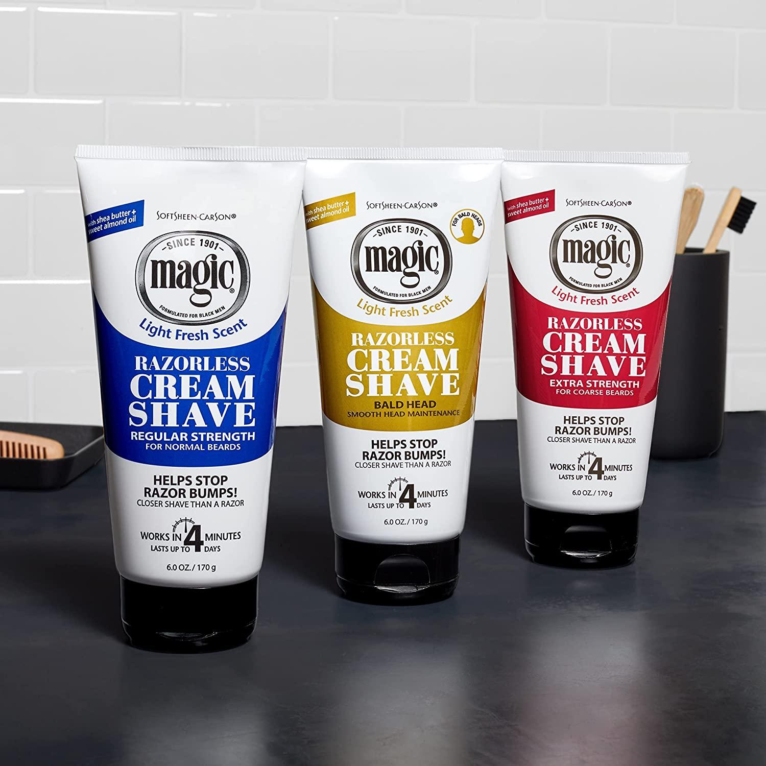 SoftSheenCarson Magic Razorless Shaving Cream for Men, Hair Removal