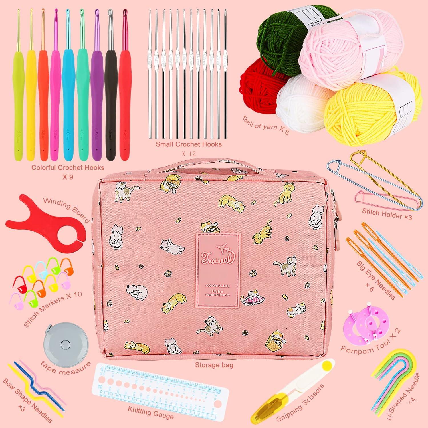 Aeelike Kit Uncinetto Per Principianti - Cardigan Granny Square Con Gancio E Accessori, Istruzioni Incluse - 3