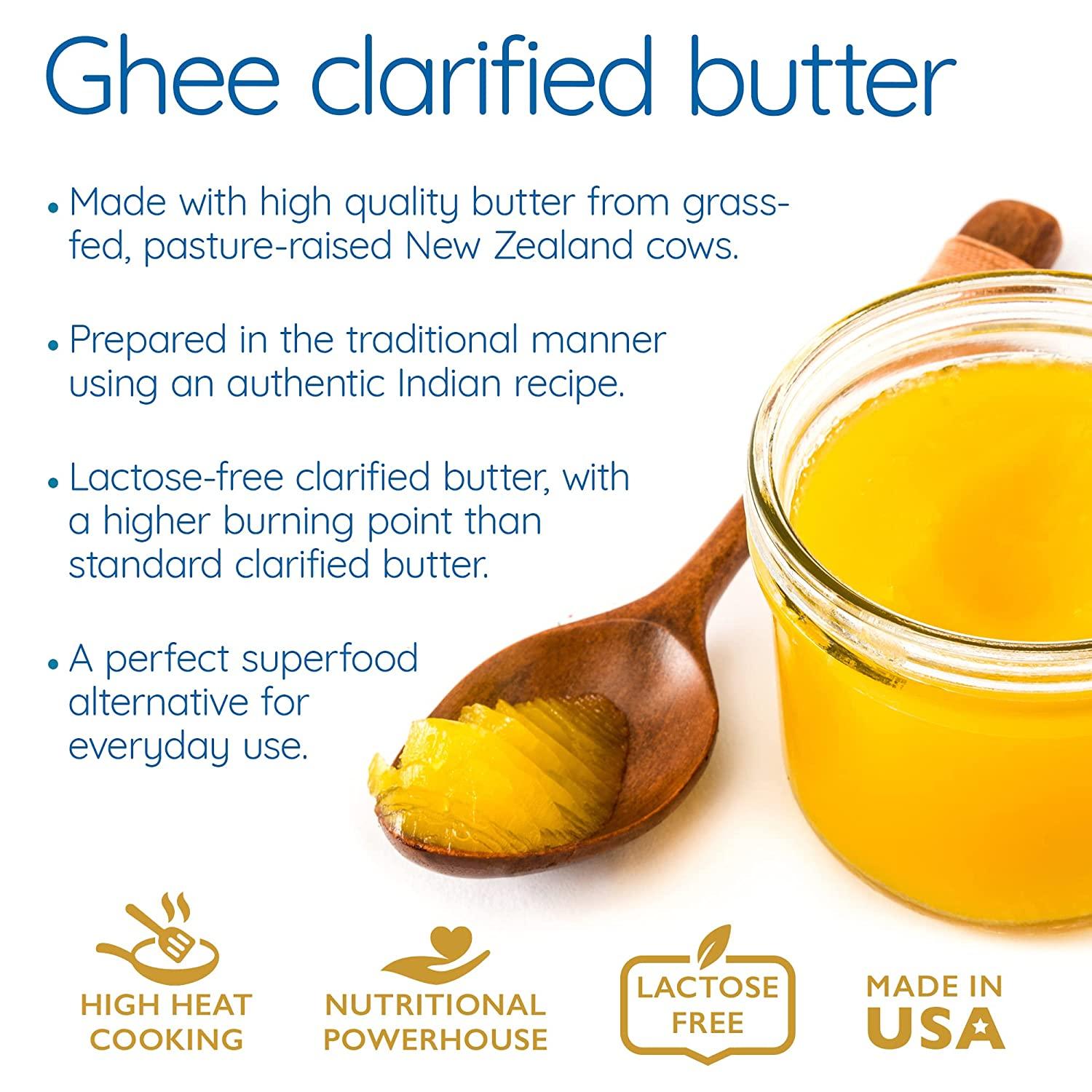 GrassFed PastureRaised Ghee Clarified Butter LactoseFree 16 fl