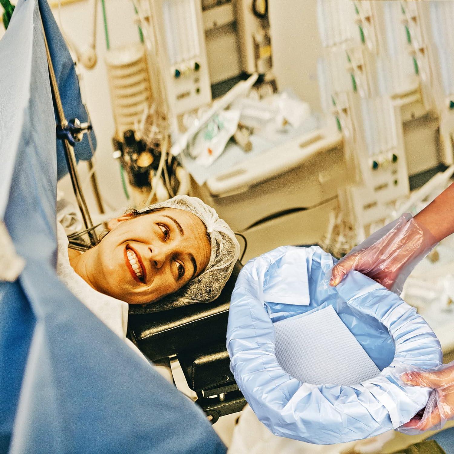 MINIVON Bedpan Set with 30 Disposable Liners Super Absorbent Pads and