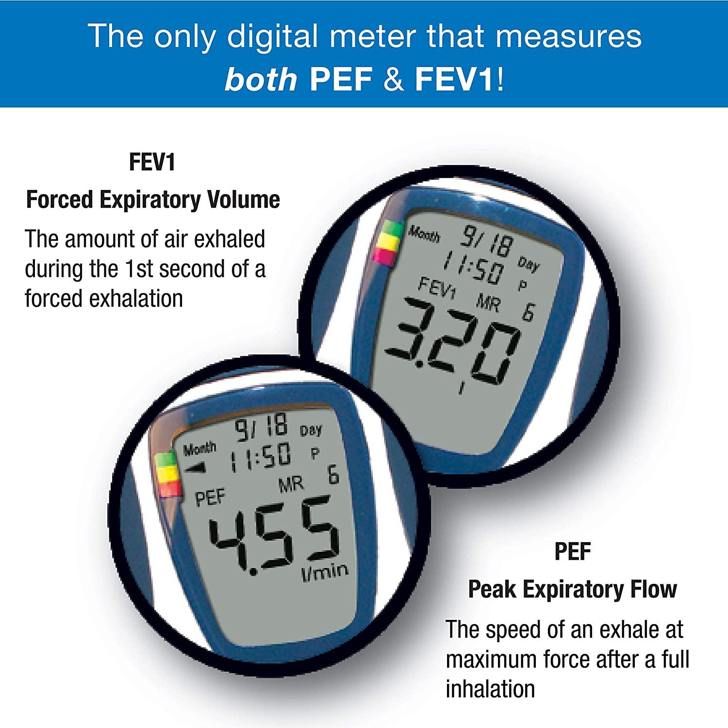 Microlife Digital Peak Flow Meter with FEV1 Reliable Respiratory