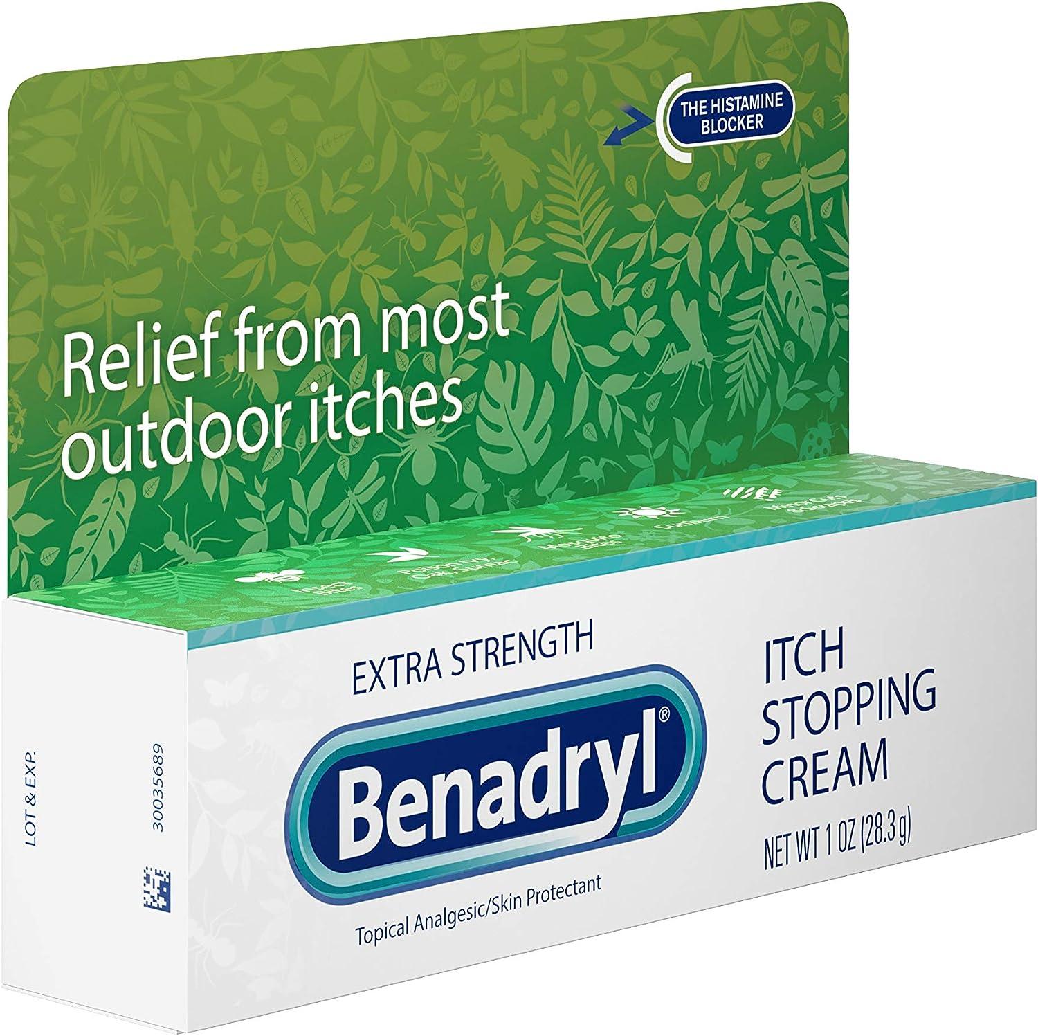 Benadryl Extra Strength Itch Stopping AntiItch Cream with Histamine