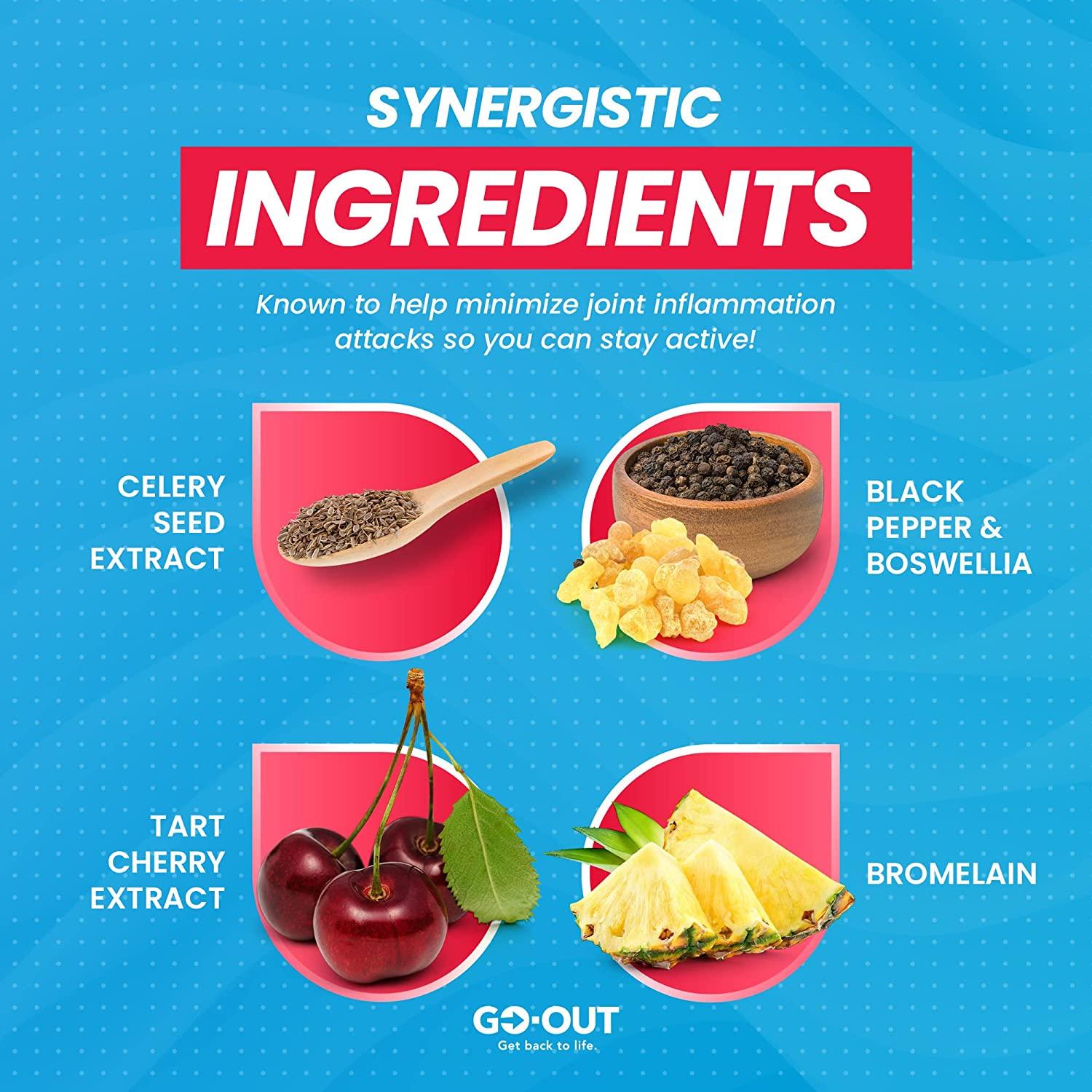 Extra Strength Uric Acid Support GoOut Joint Pain & Stiffness Flare