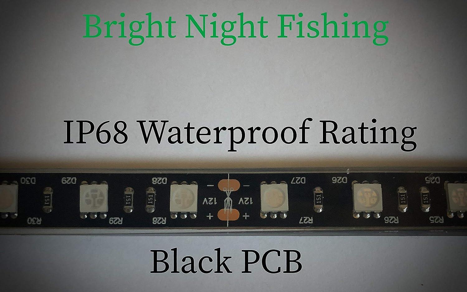 Bright Night 20 Foot UV LED Strip, Black Fishing Light, Fluorescent,  Florescent, Ultraviolet Boat bass Fishing 12v dc Priority Shipping Pontoon  Kayak John Boat Florescent line Glow