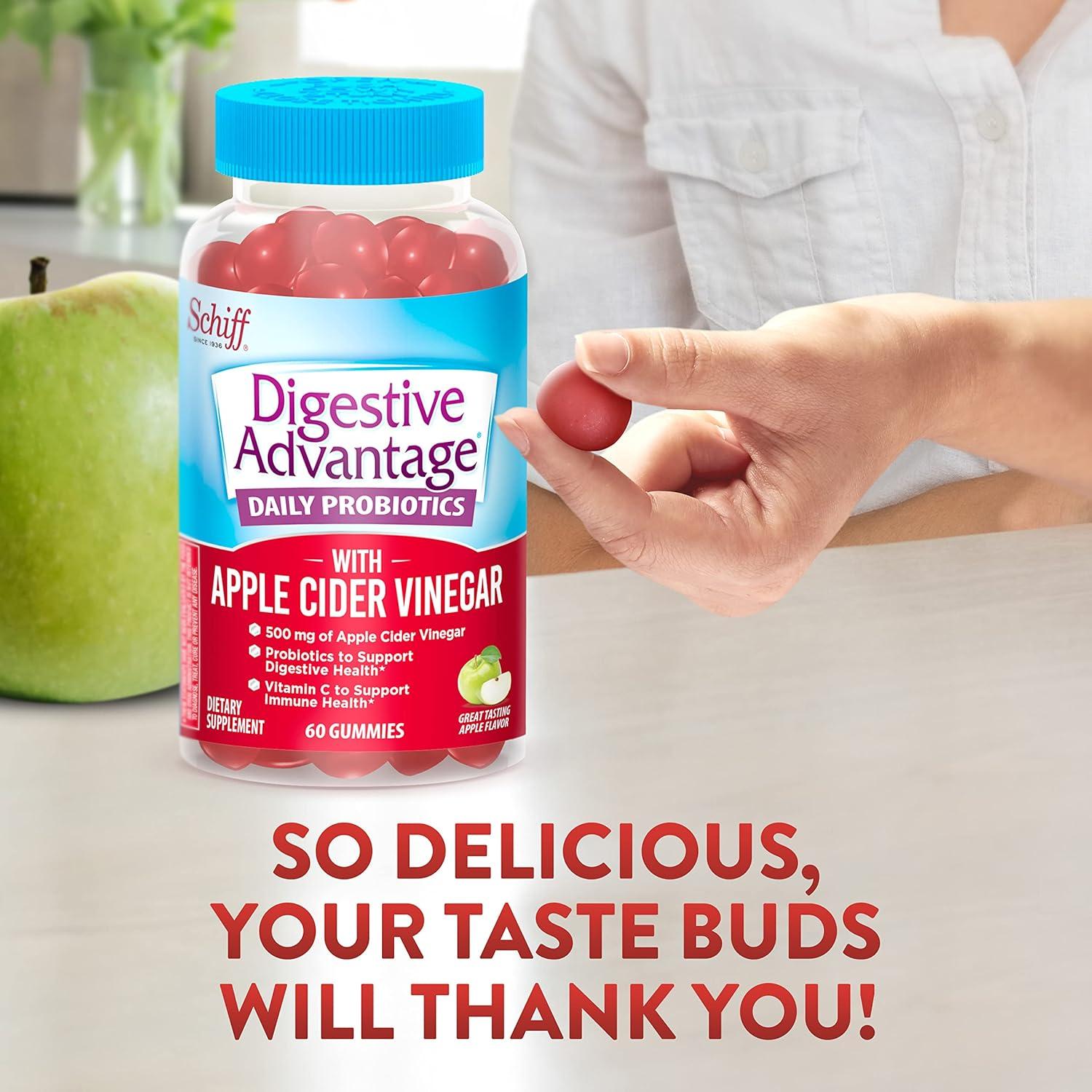 Digestive Advantage Probiotic Gummies with Apple Cider Vinegar 60ct