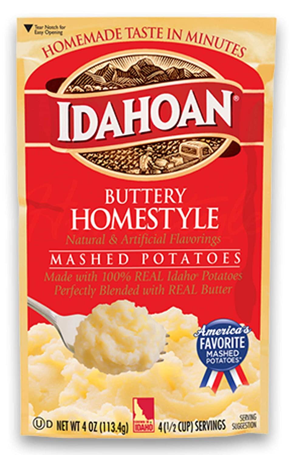 Idahoan Buttery Homestyle Mashed Potatoes, Made with Naturally GlutenFree 100 Real Idaho