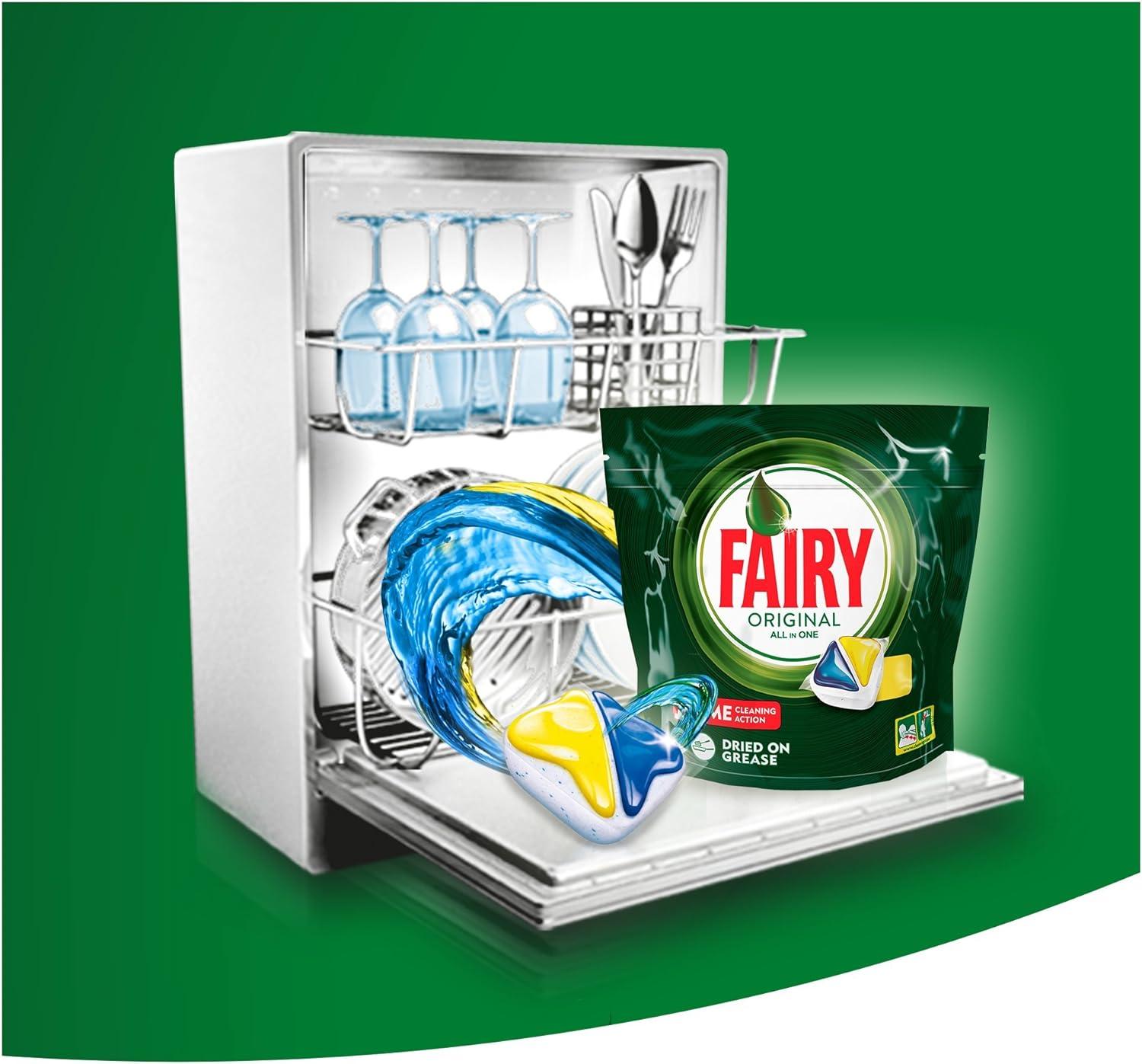 Fairy Original Dishwasher Tablets Lemon (22 Tablets) 22 Count (Pack of 1)