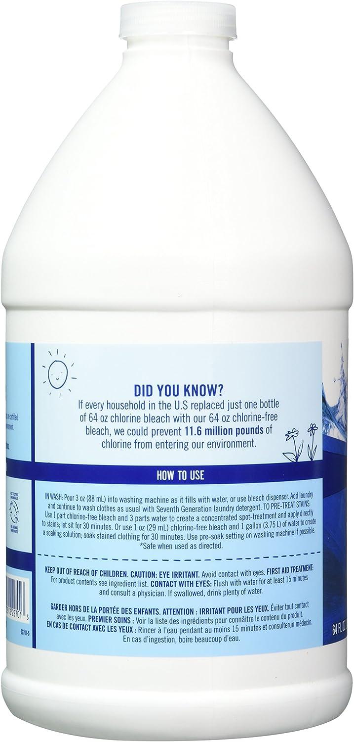 Seventh Generation ChlorineFree Bleach Free & Clear 64 oz 2 pk