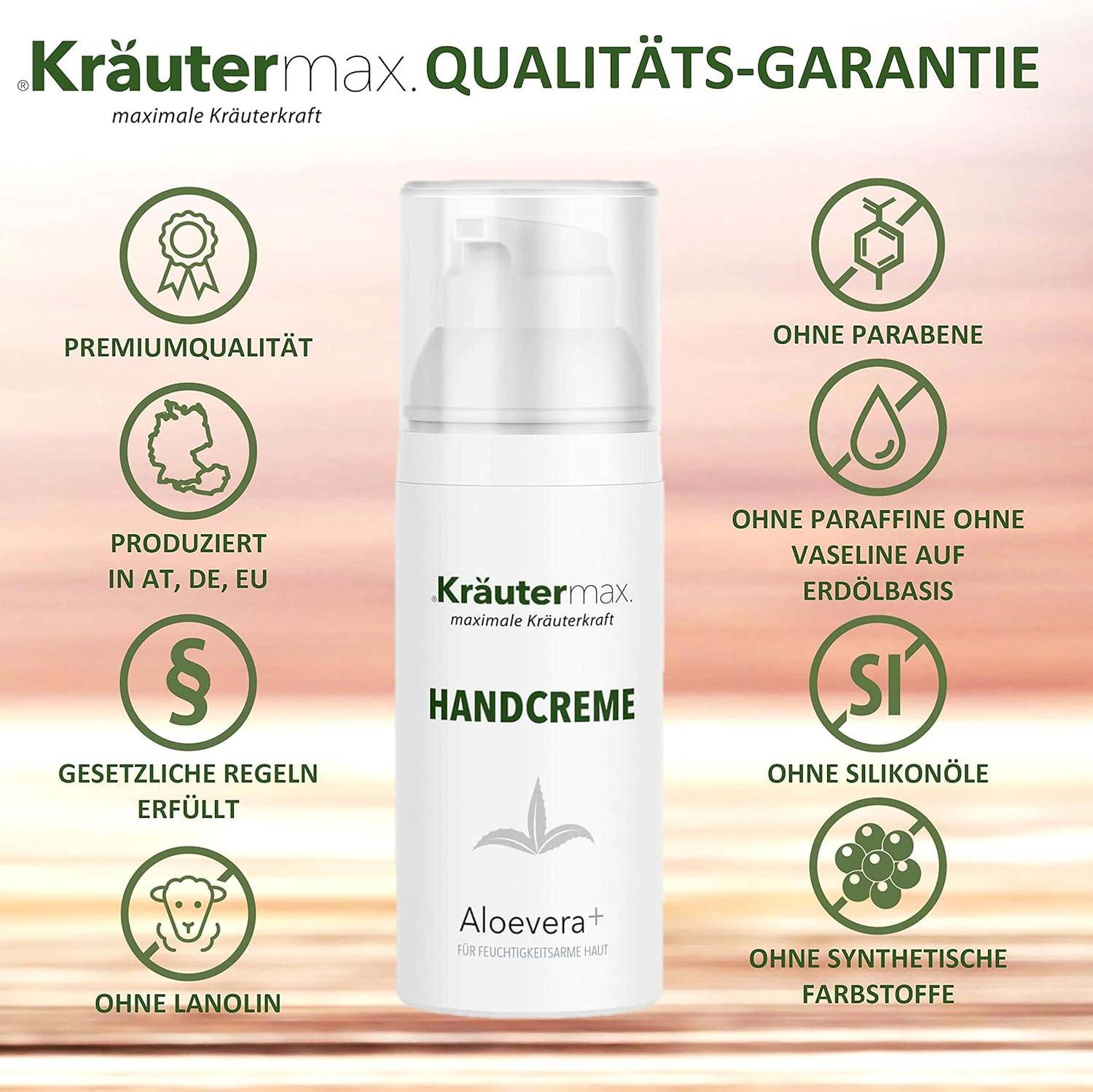 Kr utermax Aloe Vera Hand Cream - Paraben-Free Hand & Nail Cream - 50 ml |  Shop Internationally Online | Buy Now with Express International Delivery |  GoSupps.com