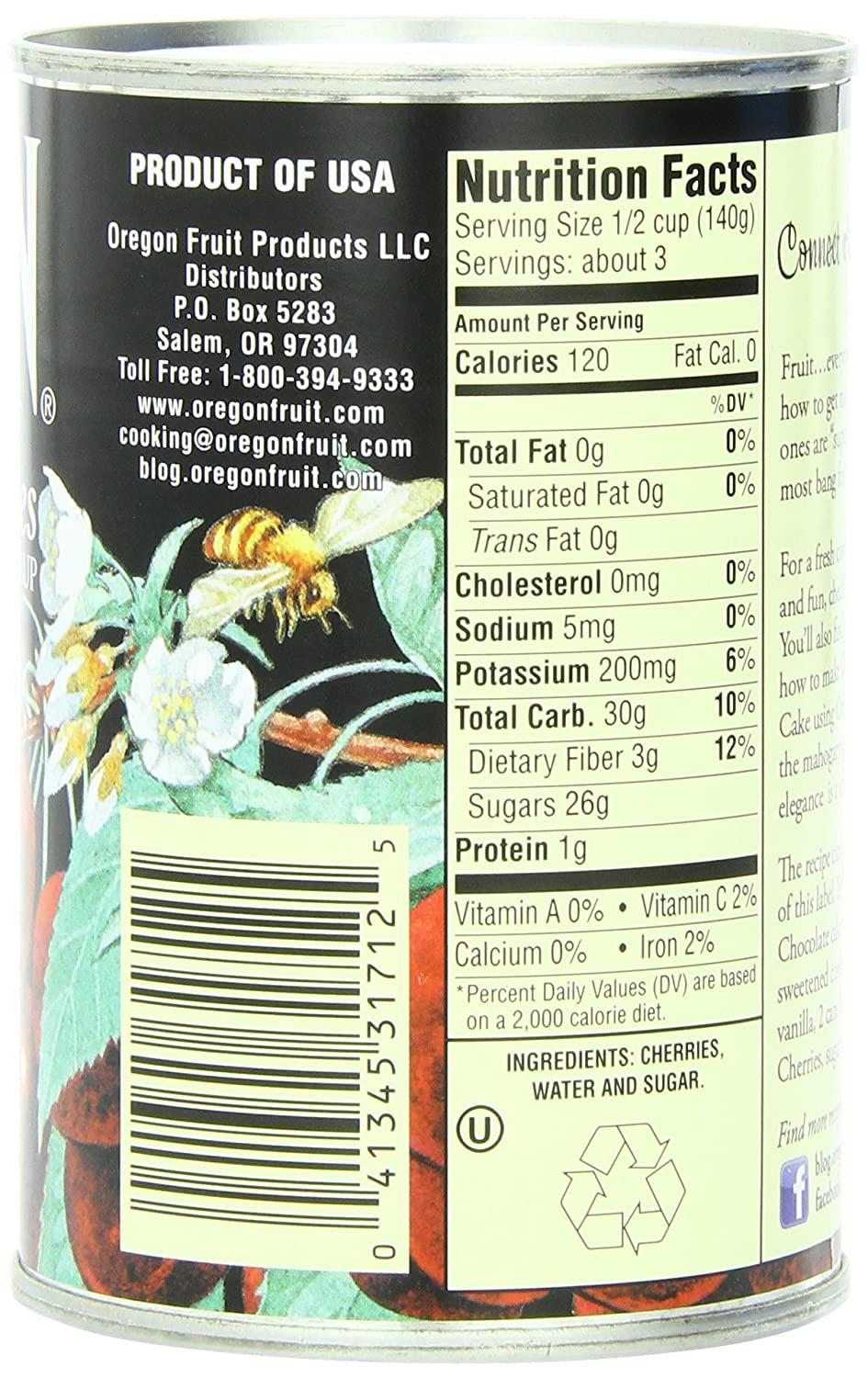 Oregon Fruit Products Dark Sweet Cherries in Heavy Syrup, 15 Ounce