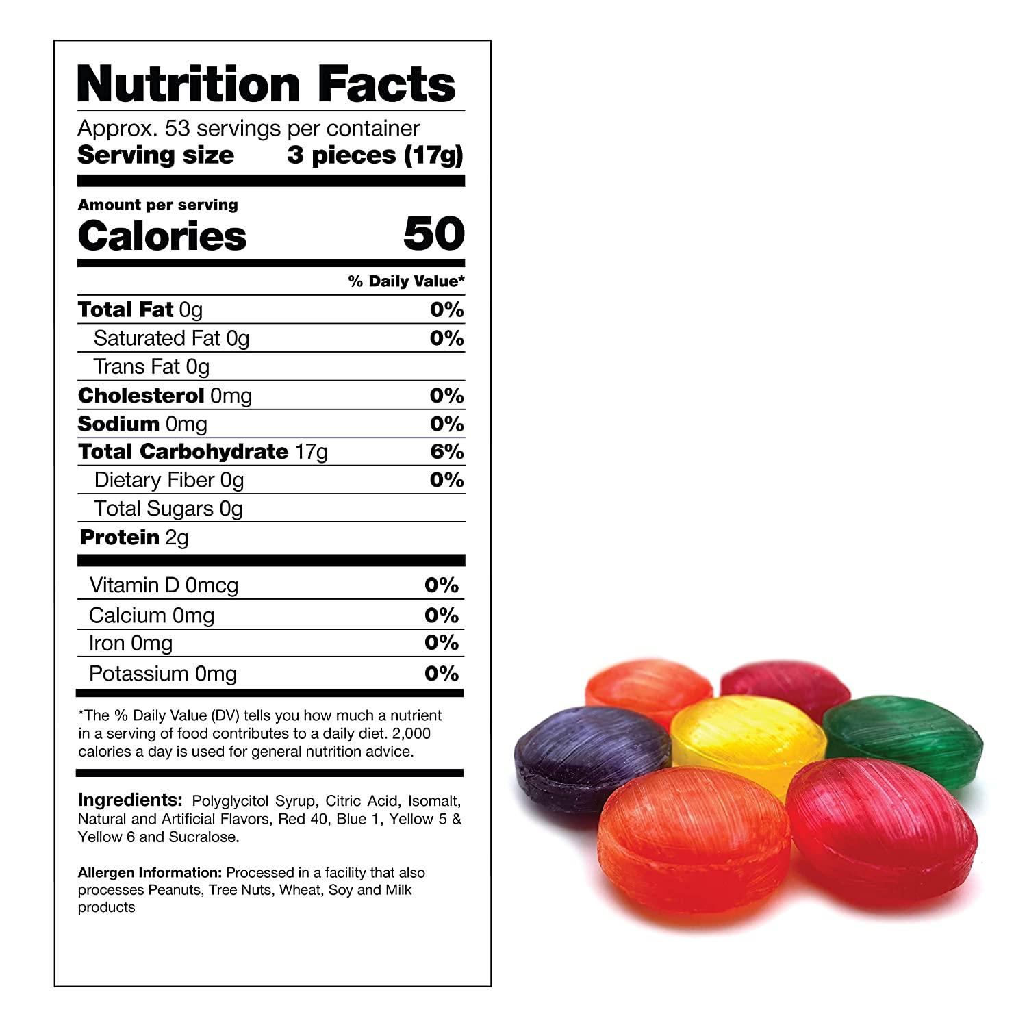 Funtasty Sugar Free Fruit Buttons Hard Candy Assorted Flavors