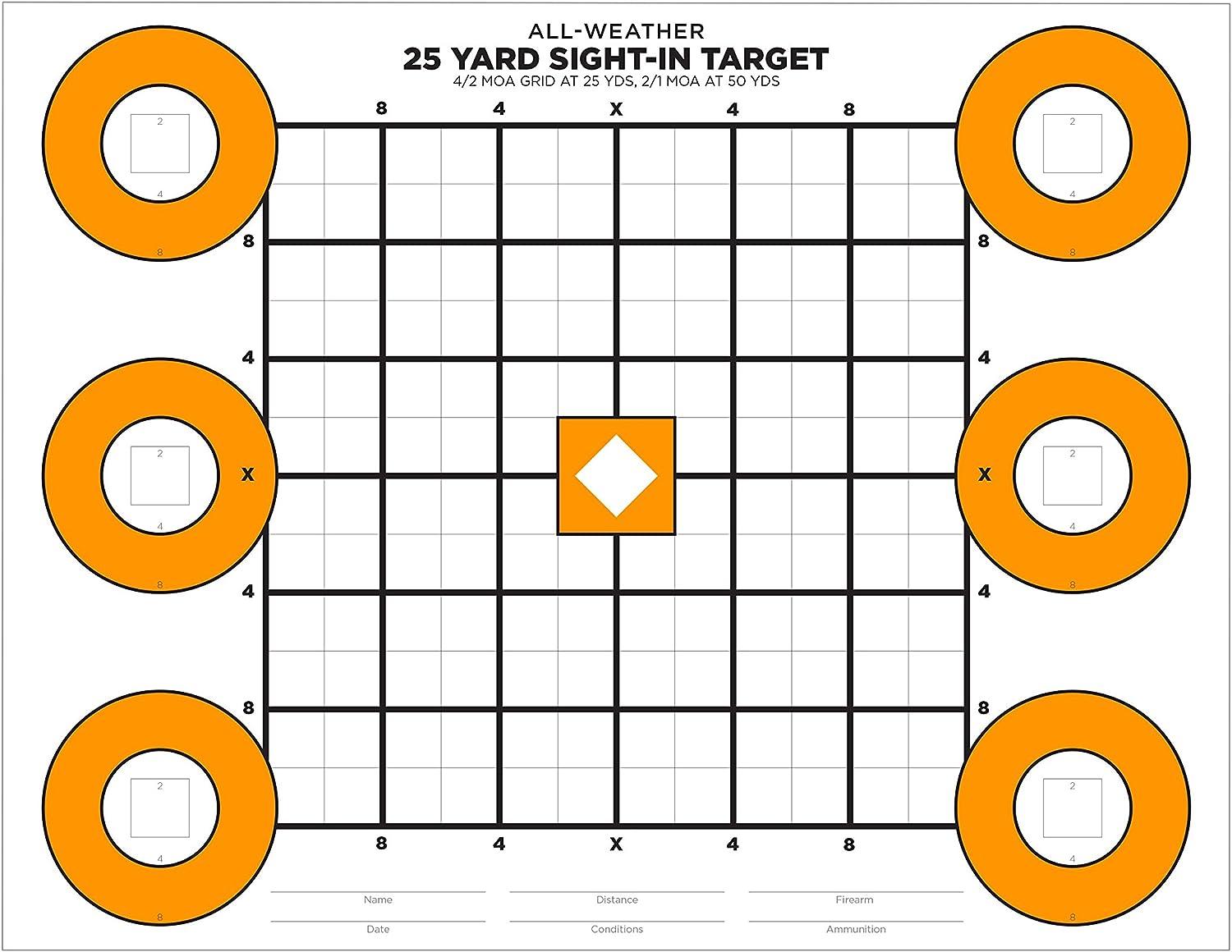 Rite in the Rain All Weather Zeroing Target 25 Yard & 100