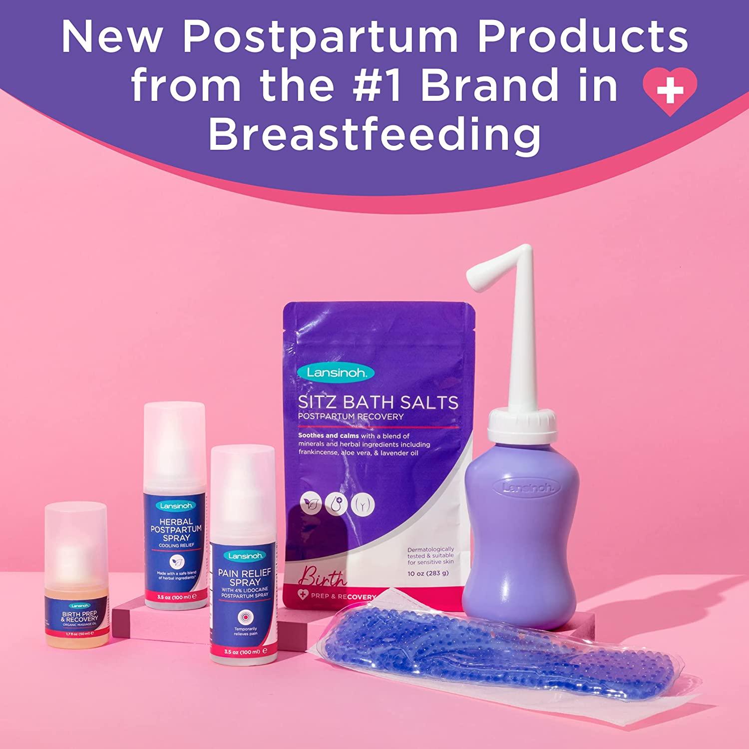 Lansinoh Sitz Bath Salts Postpartum Essentials, White, 10 Oz