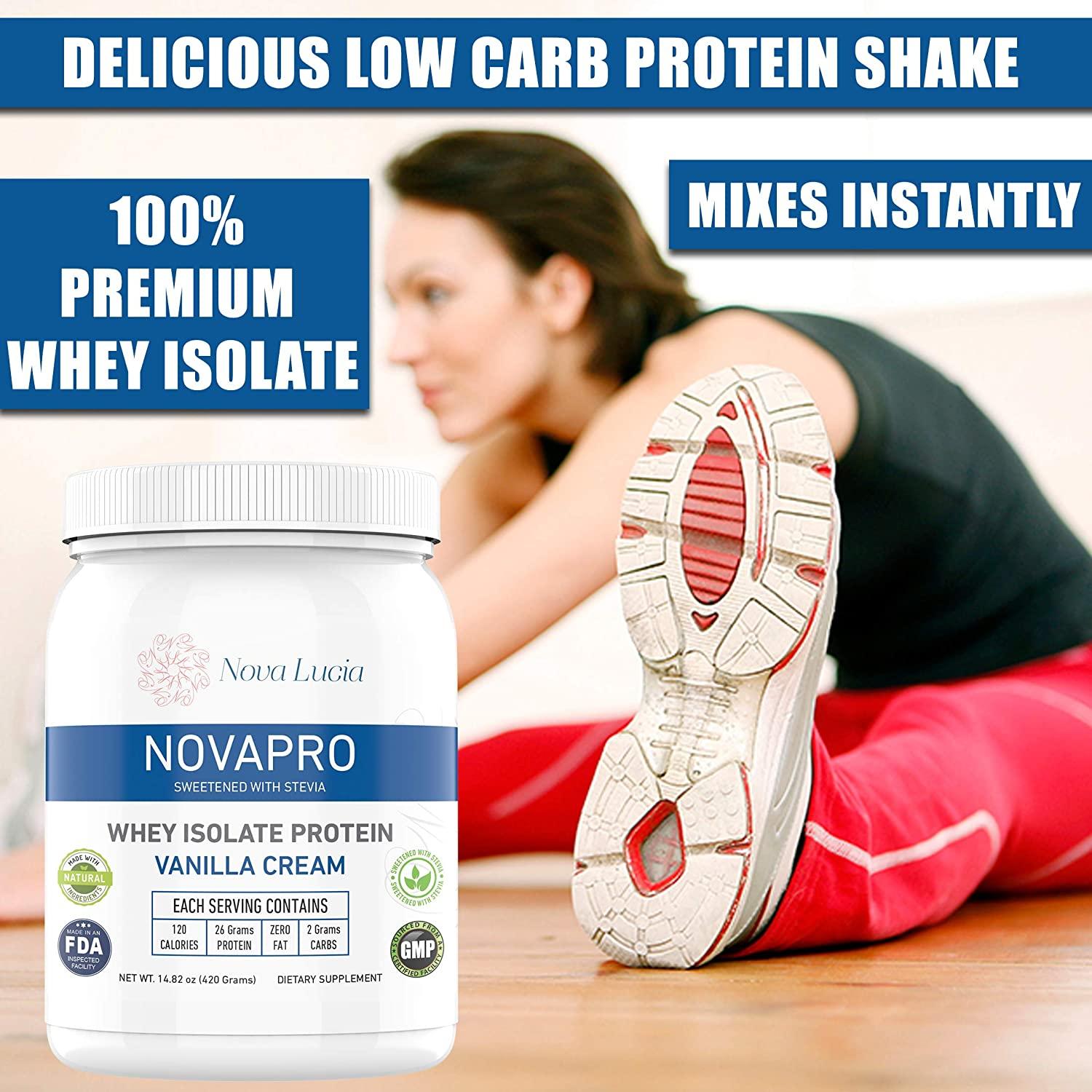 Whey Isolate Protein Powder Vanilla Meal Replacement Supplement for